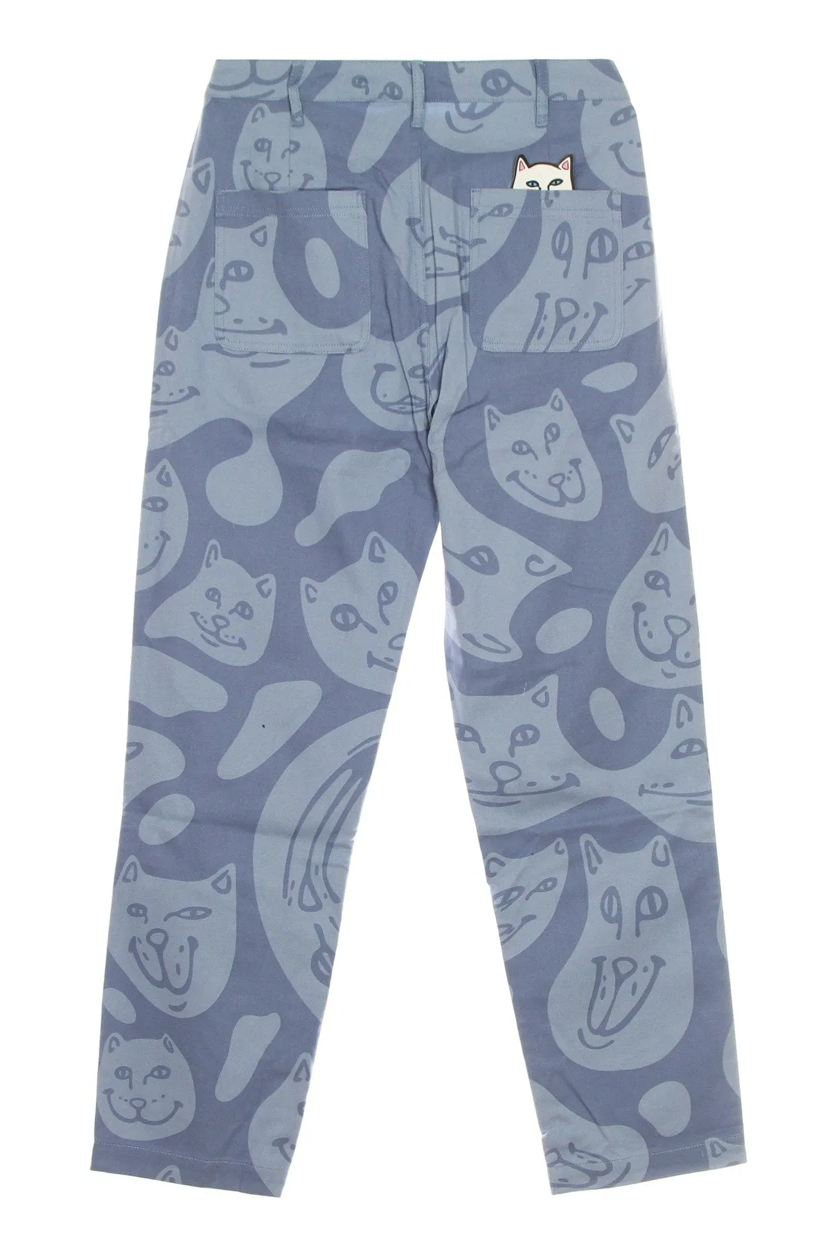 Pantalone Lungo Uomo Many Faces Cotton Twill Pants Slate Blue