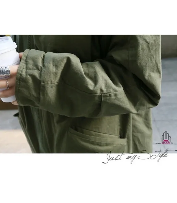 Parka lungo cappuccio bianco - Dream Shop