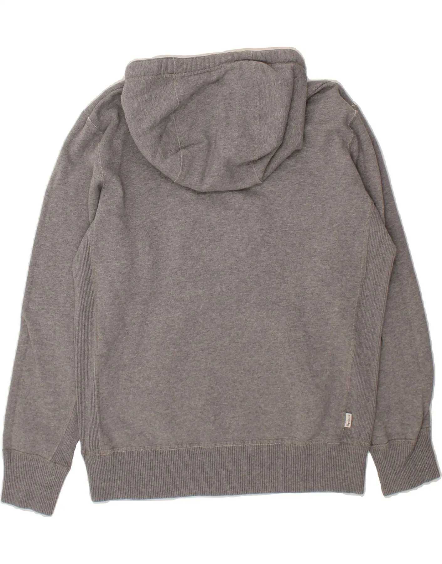 PEPE JEANS Mens Regular Fit Graphic Hoodie Jumper Medium Grey Cotton