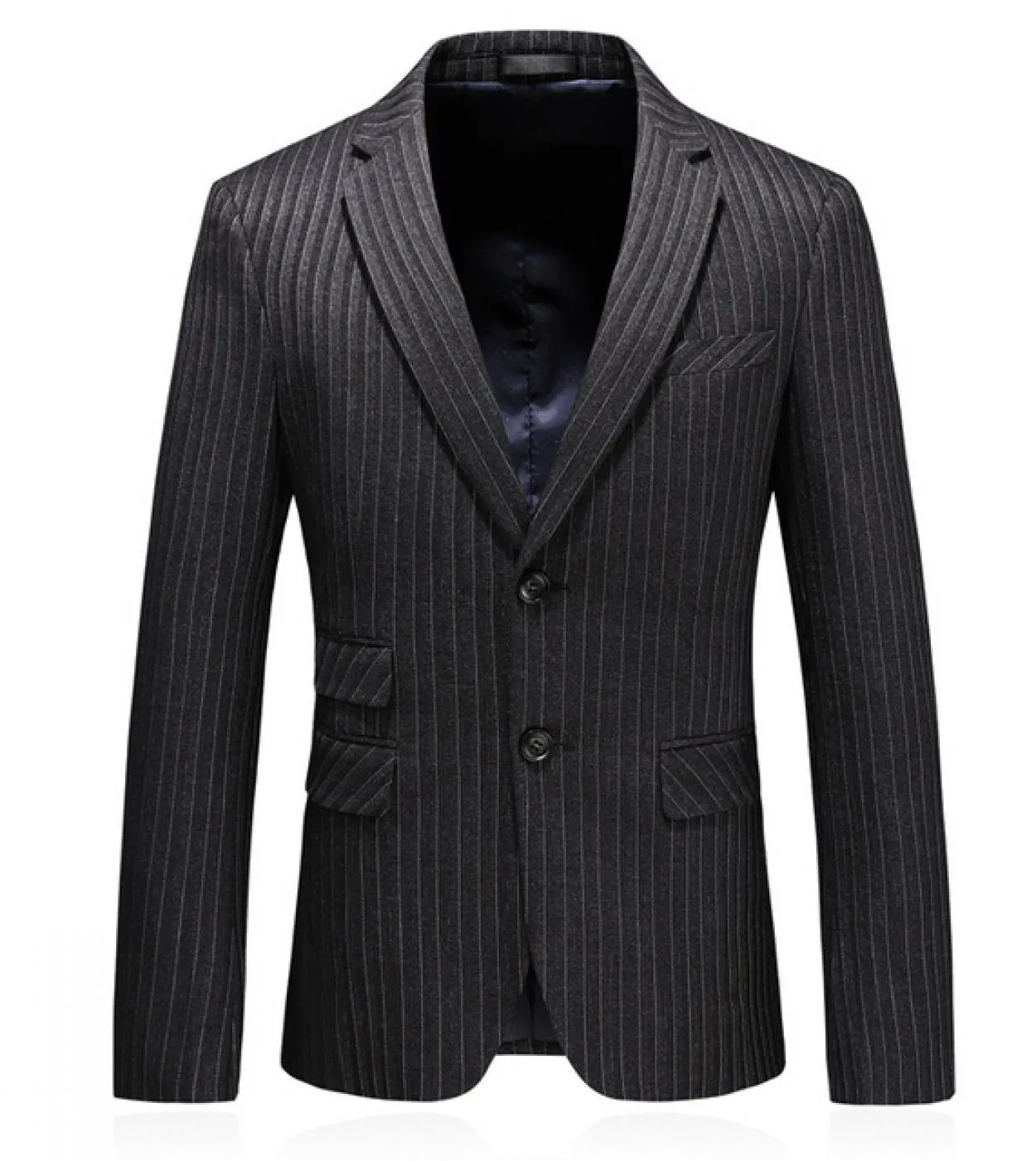 Plyesxale Giacca da uomo scozzese slim fit Giacca primavera autunno Blazer casual da uomo Grigio blu navy Elegante giacca da uom