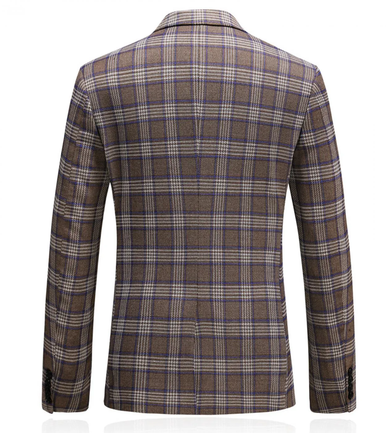 Plyesxale Giacca da uomo scozzese slim fit Giacca primavera autunno Blazer casual da uomo Grigio blu navy Elegante giacca da uom