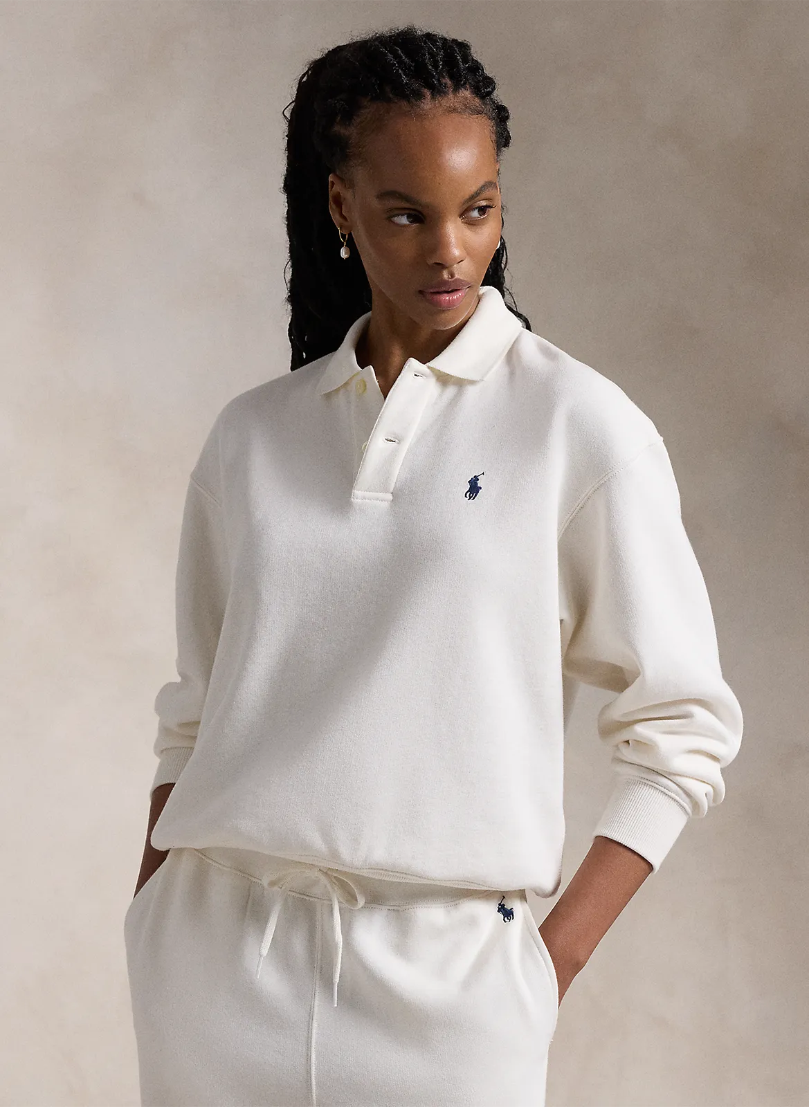  POLO RALPH LAUREN   Maglione oversize in misto cotone | Bianco