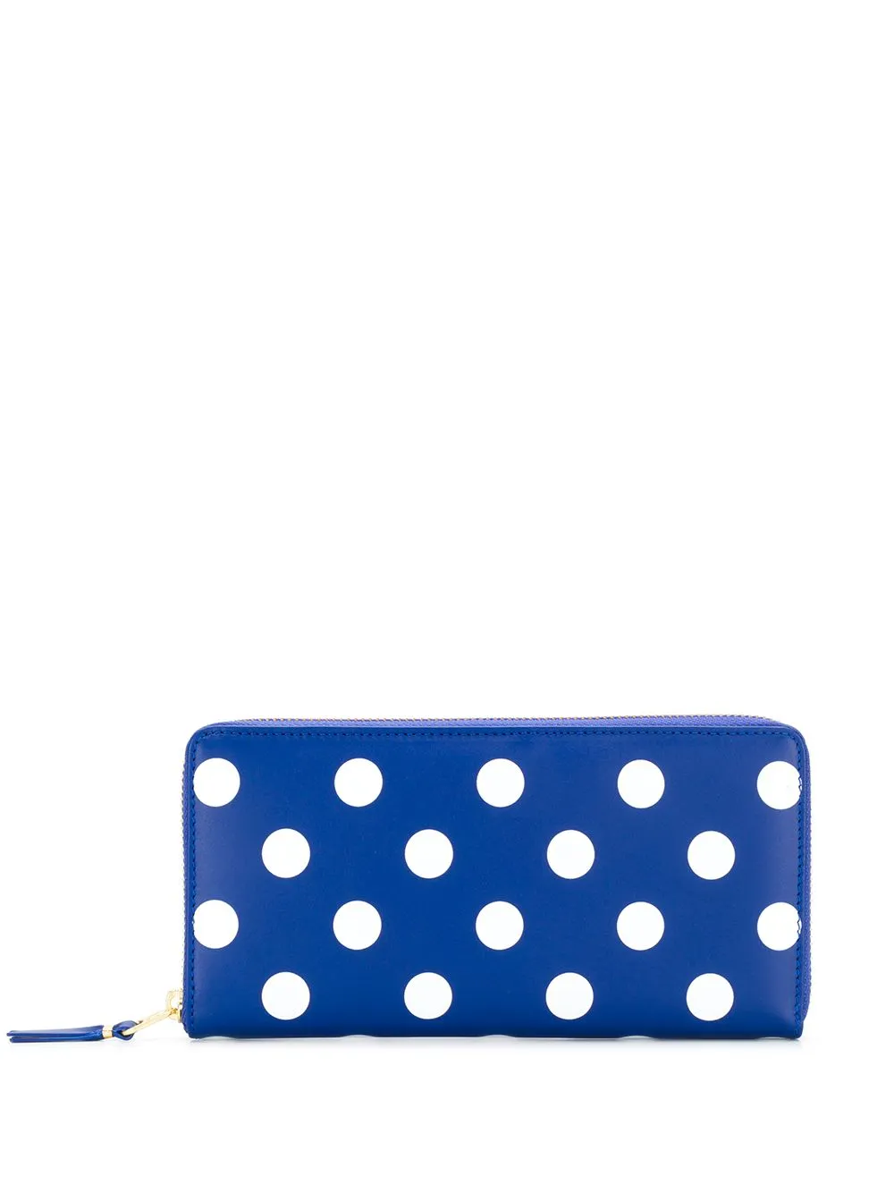 portafoglio  grande stampa pois  con zip