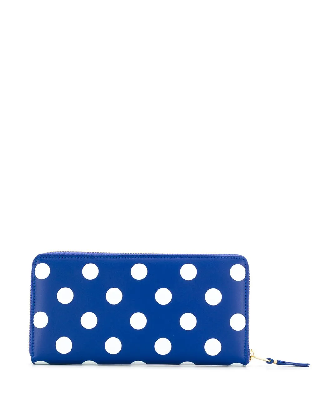 portafoglio  grande stampa pois  con zip