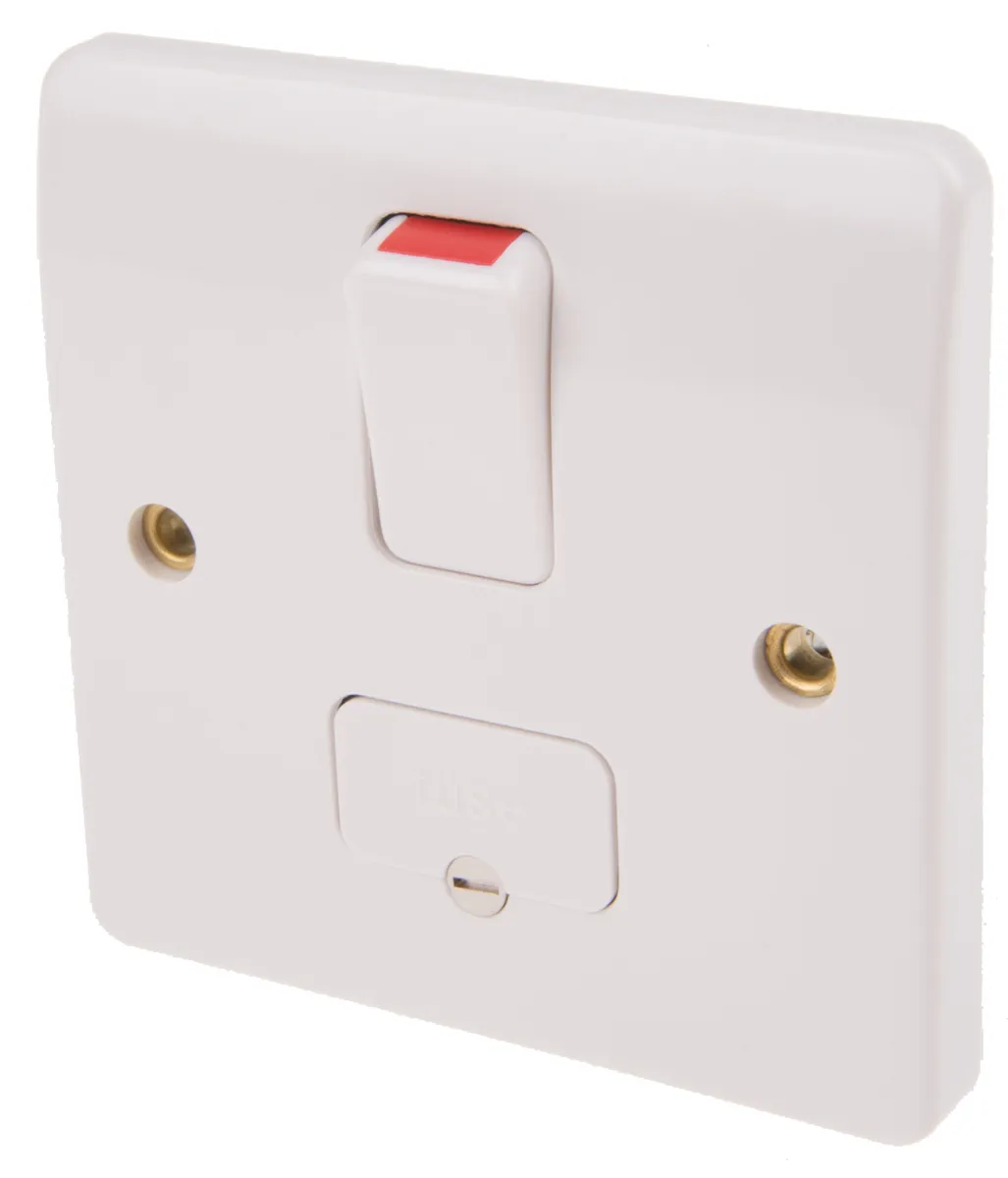 Presa con fusibile MK Electric, 13A, 1 modulo, 2 poli, fusibile BS 1362 86 x 86 x 12.5mm 250V ca