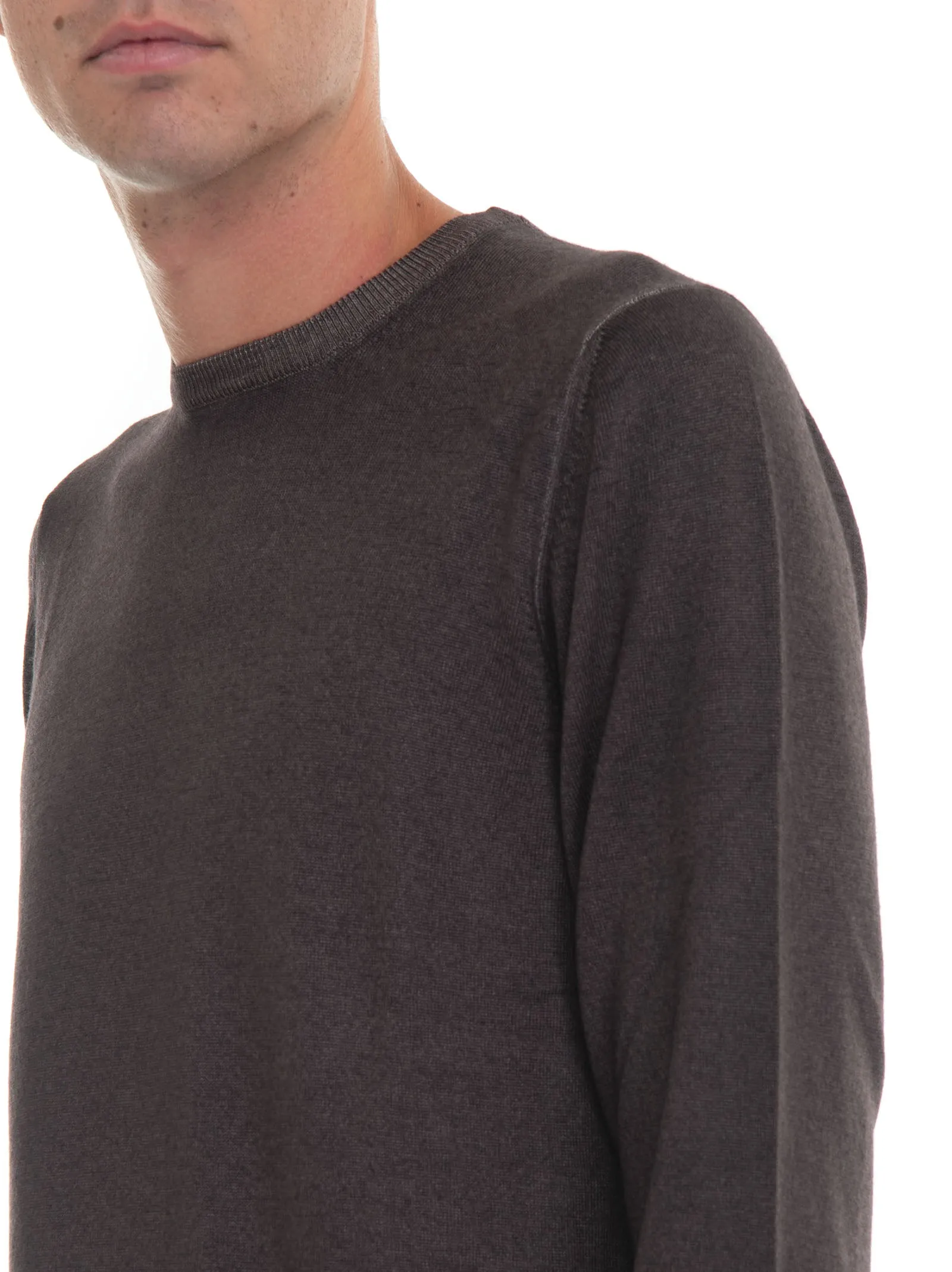 Pullover girocollo Marrone Gran Sasso Uomo