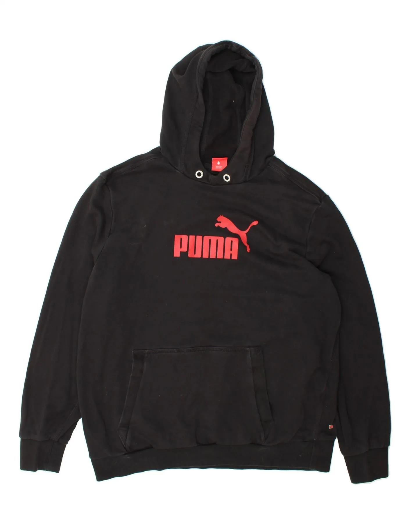 PUMA Mens Graphic Hoodie Jumper 2XL Black Cotton