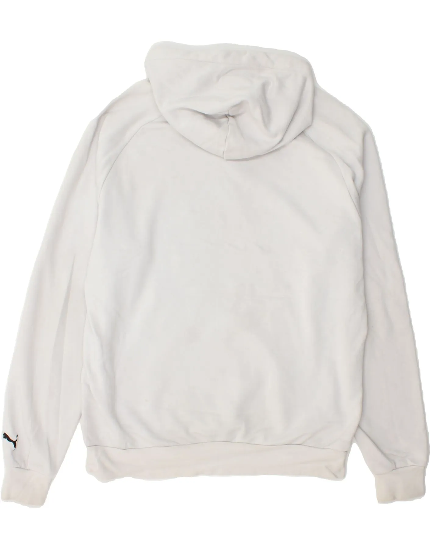 PUMA Mens Graphic Hoodie Jumper XL White Cotton