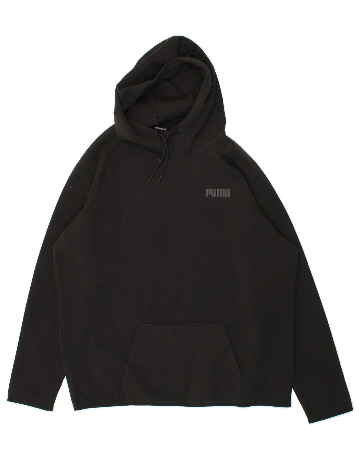 PUMA Mens Hoodie Jumper 2XL Black Cotton