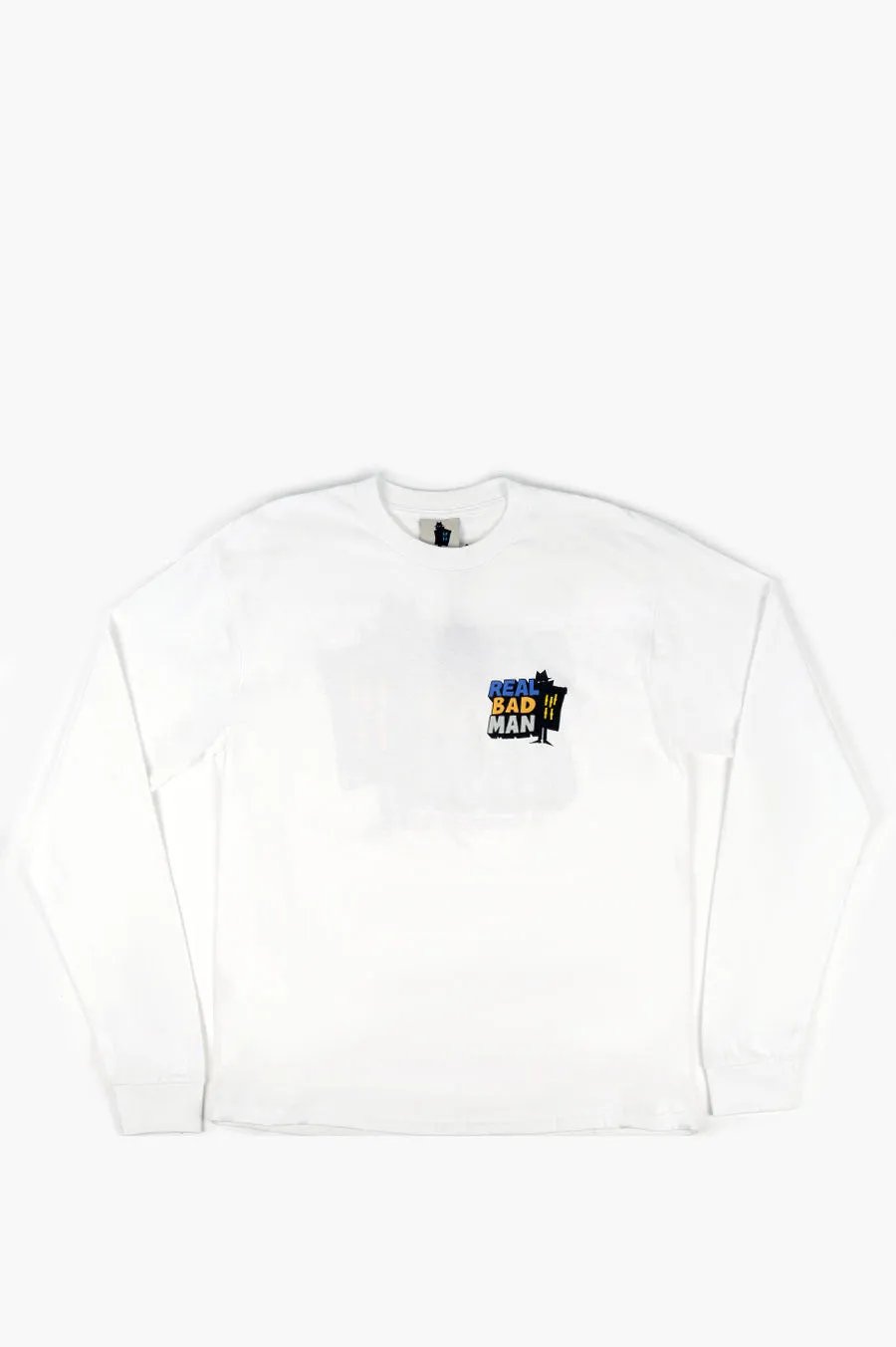 REAL BAD MAN LOGO VOL 9 L/S TEE WHITE