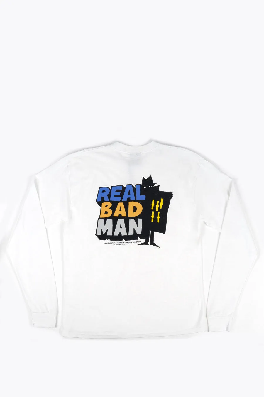 REAL BAD MAN LOGO VOL 9 L/S TEE WHITE