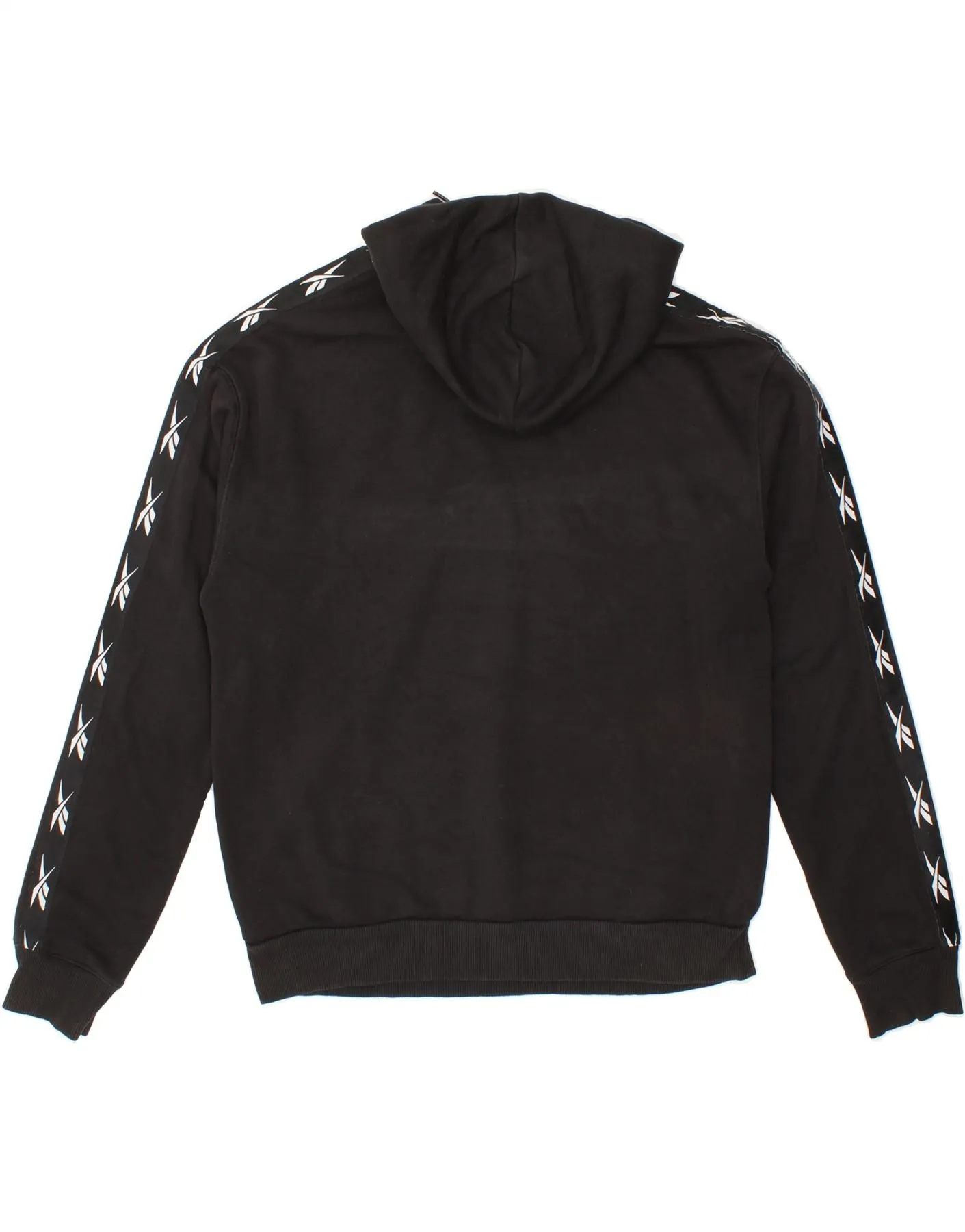 REEBOK Mens Graphic Hoodie Jumper Medium Black Cotton