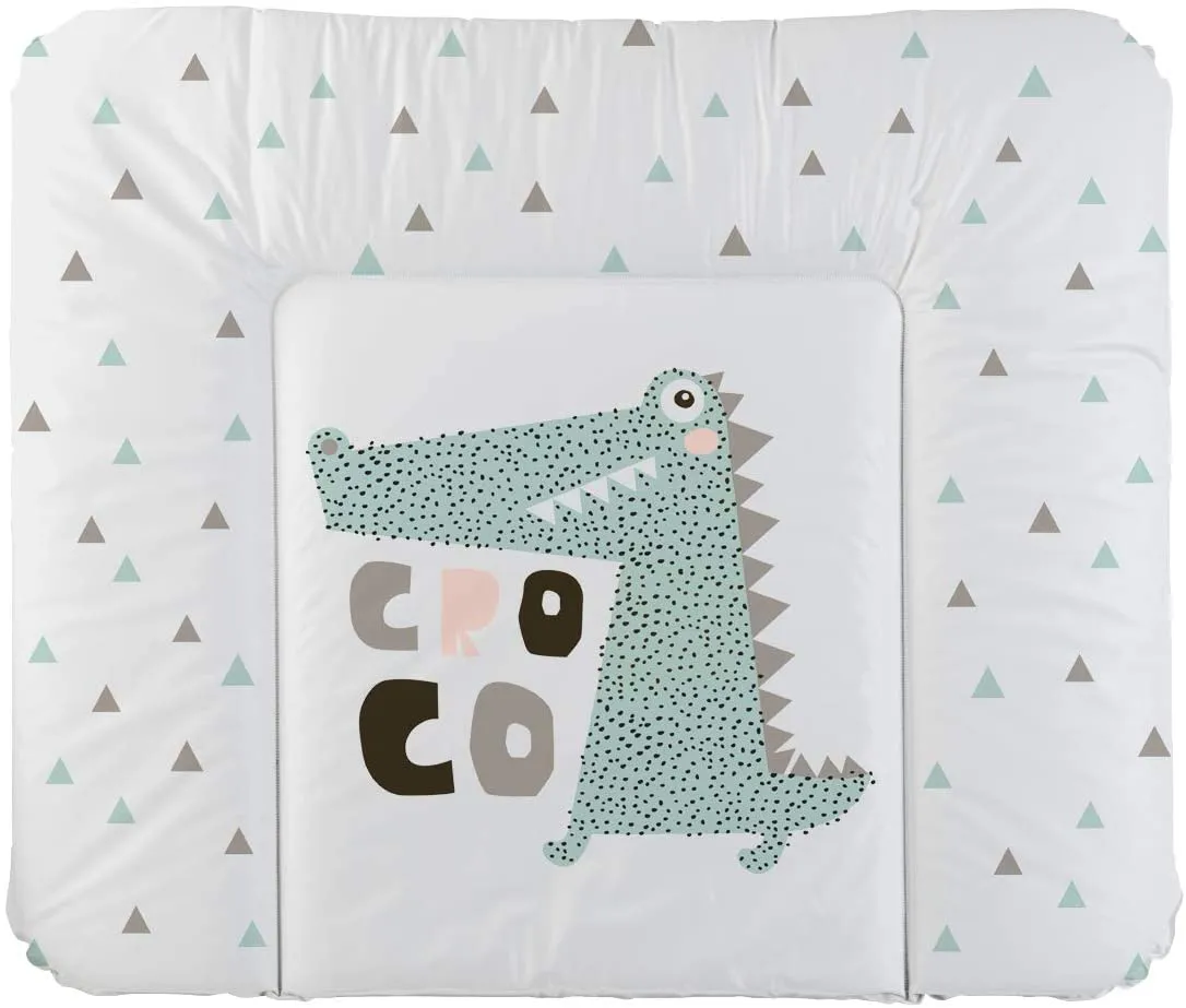 Rotho Babydesign Materassino Fasciatoio, Da 0 mesi, Modern Elephants, Bella Bambina, Bianco/Grigio, 50 x 70 cm, 20099 0001 CG