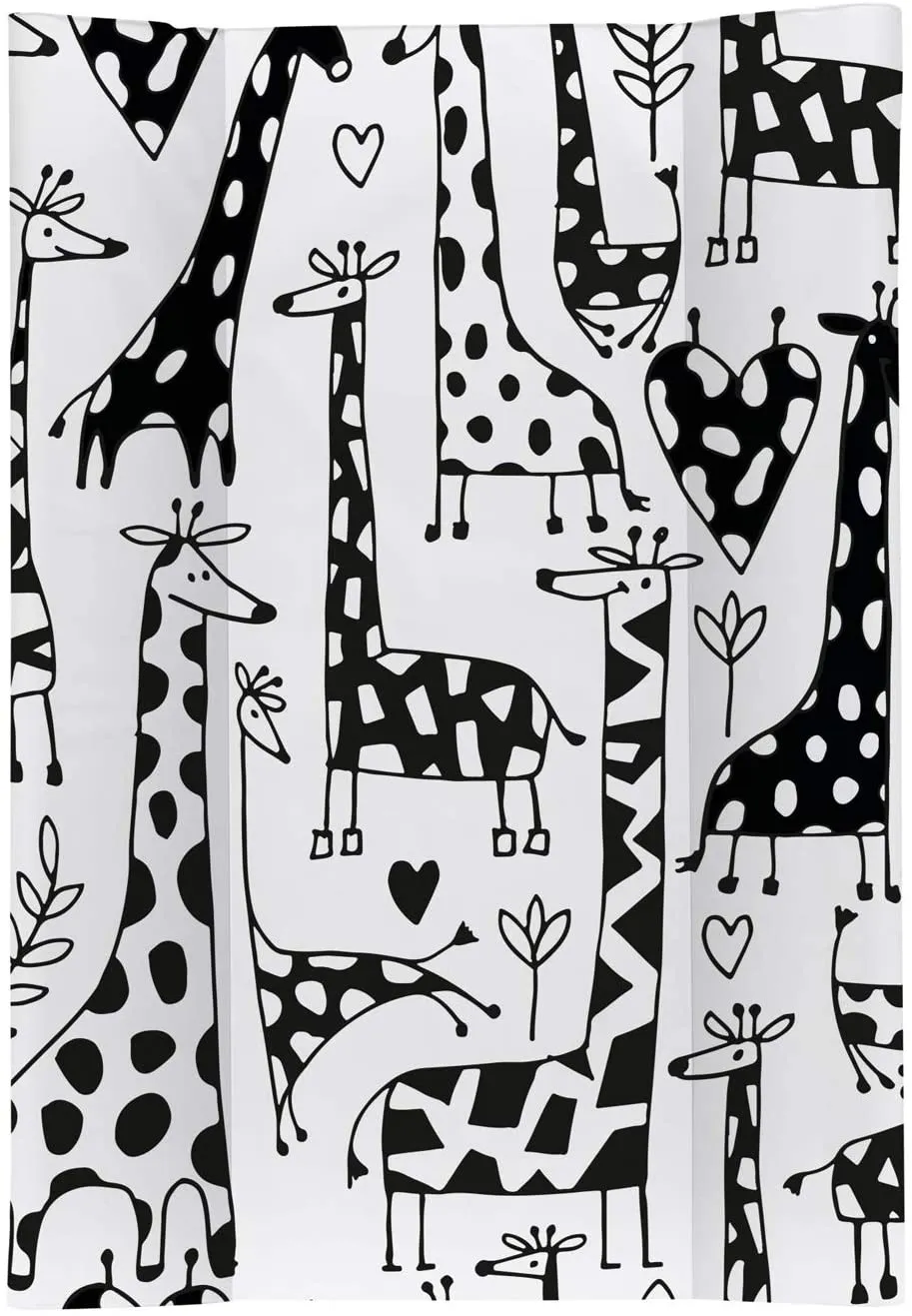 Rotho Babydesign Materassino Fasciatoio, Da 0 mesi, Modern Elephants, Bella Bambina, Bianco/Grigio, 50 x 70 cm, 20099 0001 CG