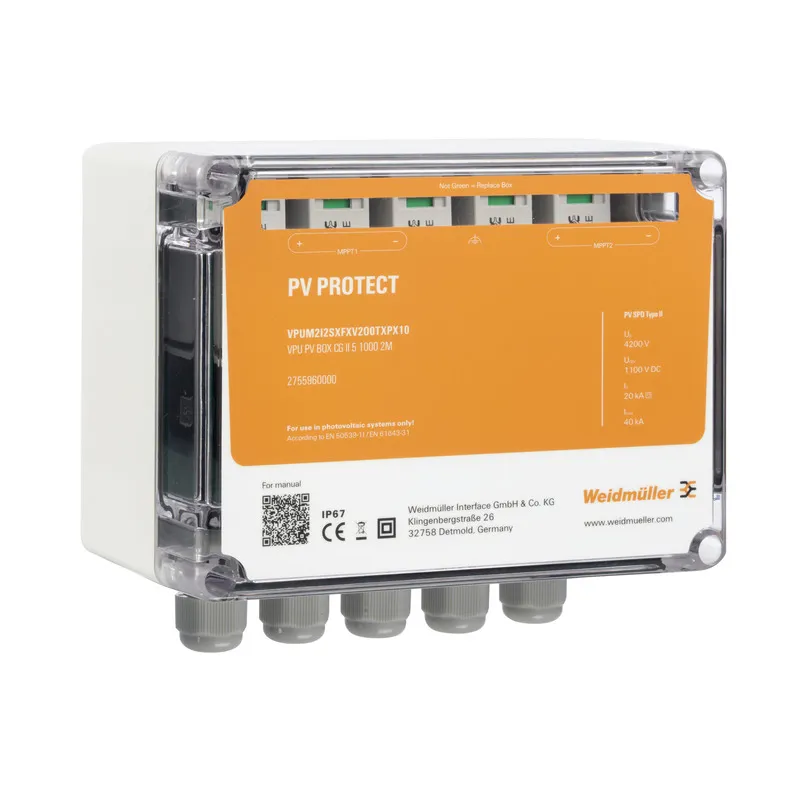 Scaricatore di sovratensione, max 15kA, 1500V cc, Montaggio a vite Proteggere il fotovoltaico VPUM2I2SXFXV2O0TXPX15