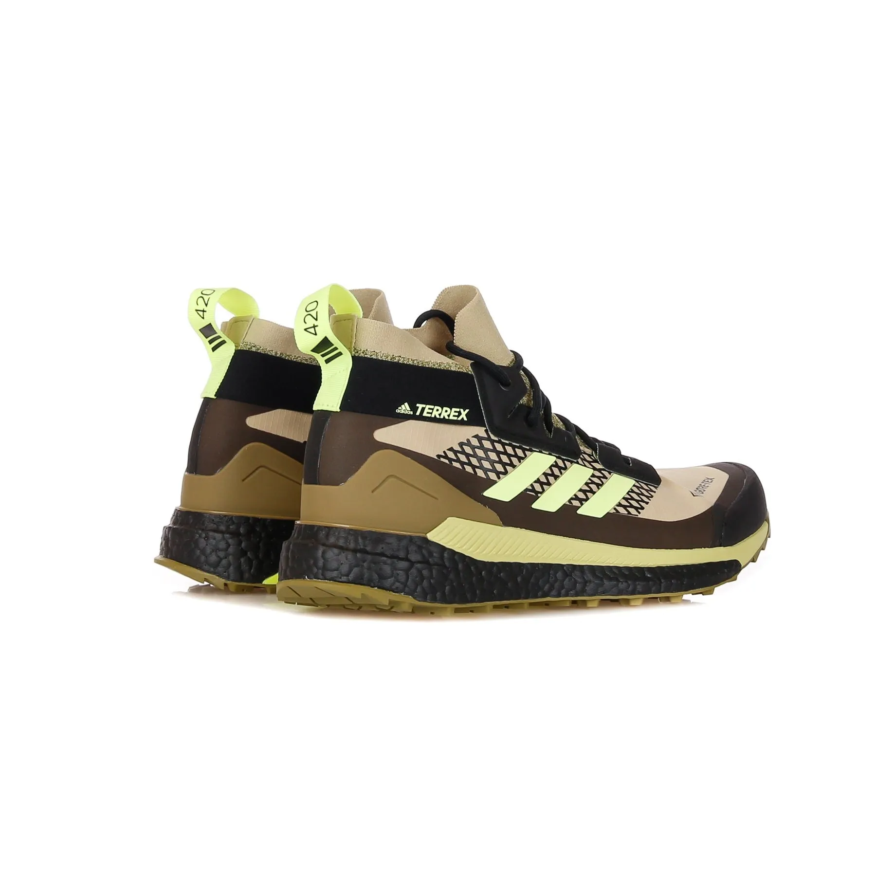 Scarpa Alta Uomo Terrex Free Hiker X Gore-tex Savanna/hi-res Yellow/core Black