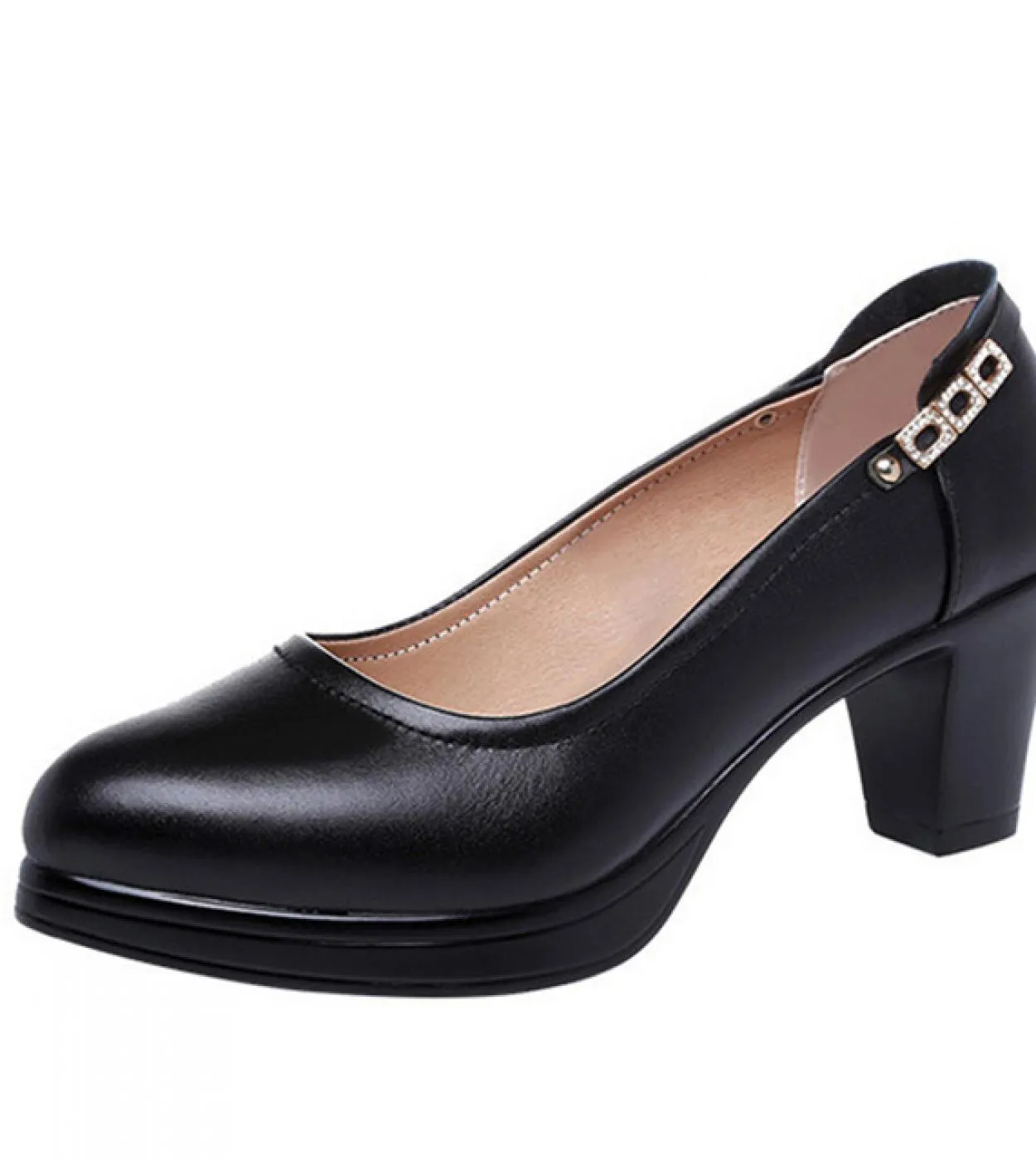 Scarpe da ufficio da donna con punta Décolleté in pelle crosta Scarpe da donna Scarpe con tacco alto nero rosso Scarpe con plate