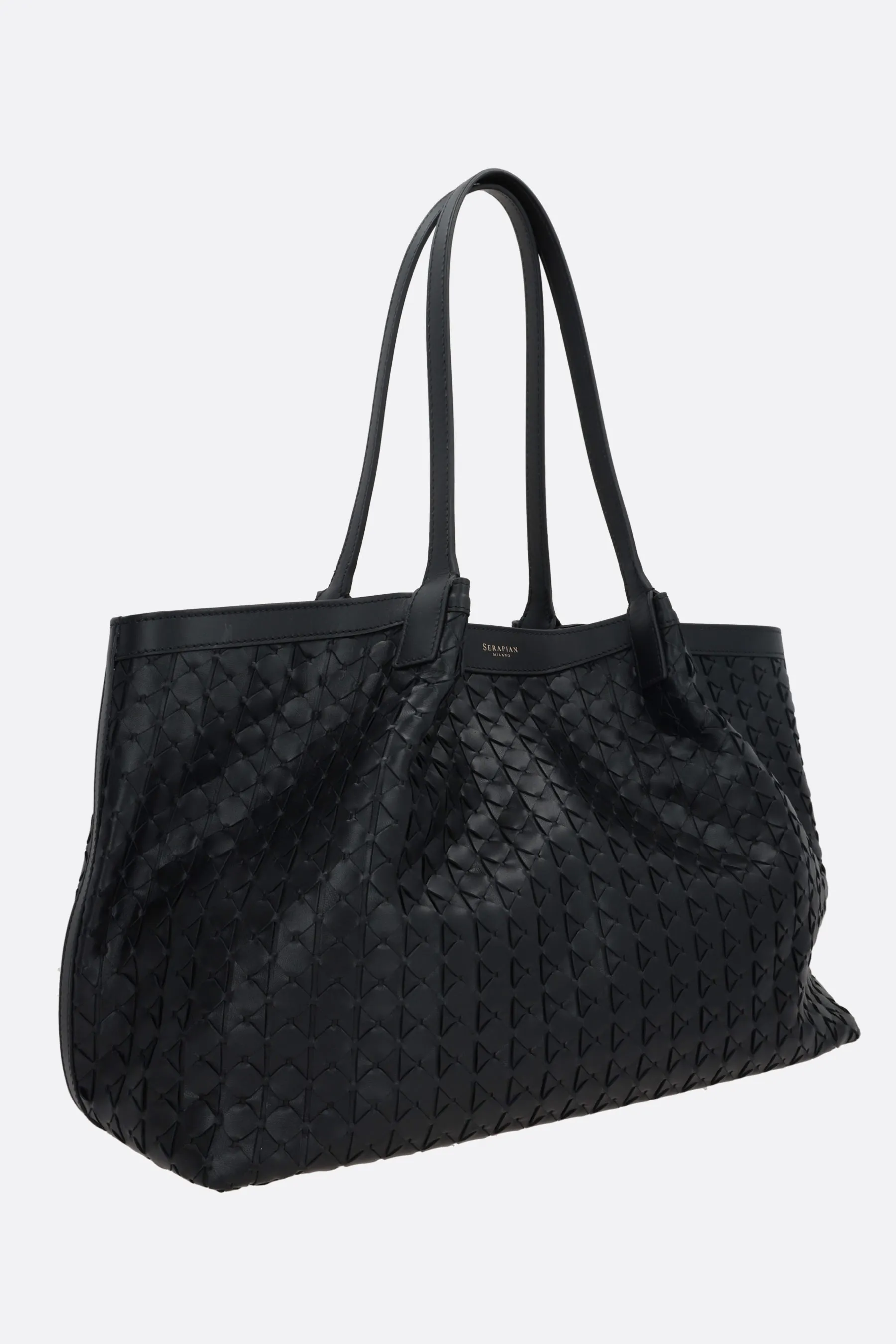 SERAPIAN borsa tote Secret small in nappa Mosaico