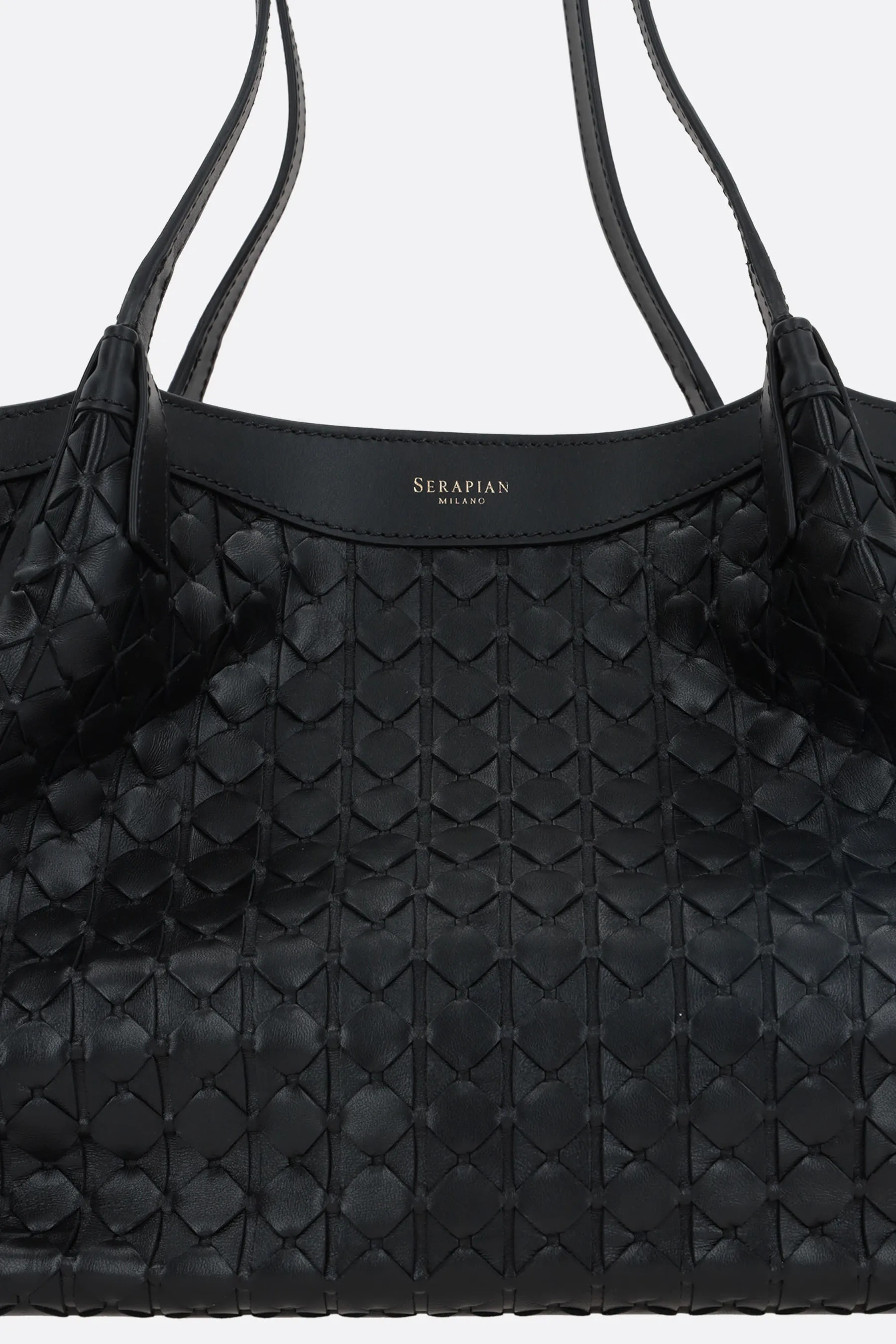 SERAPIAN borsa tote Secret small in nappa Mosaico