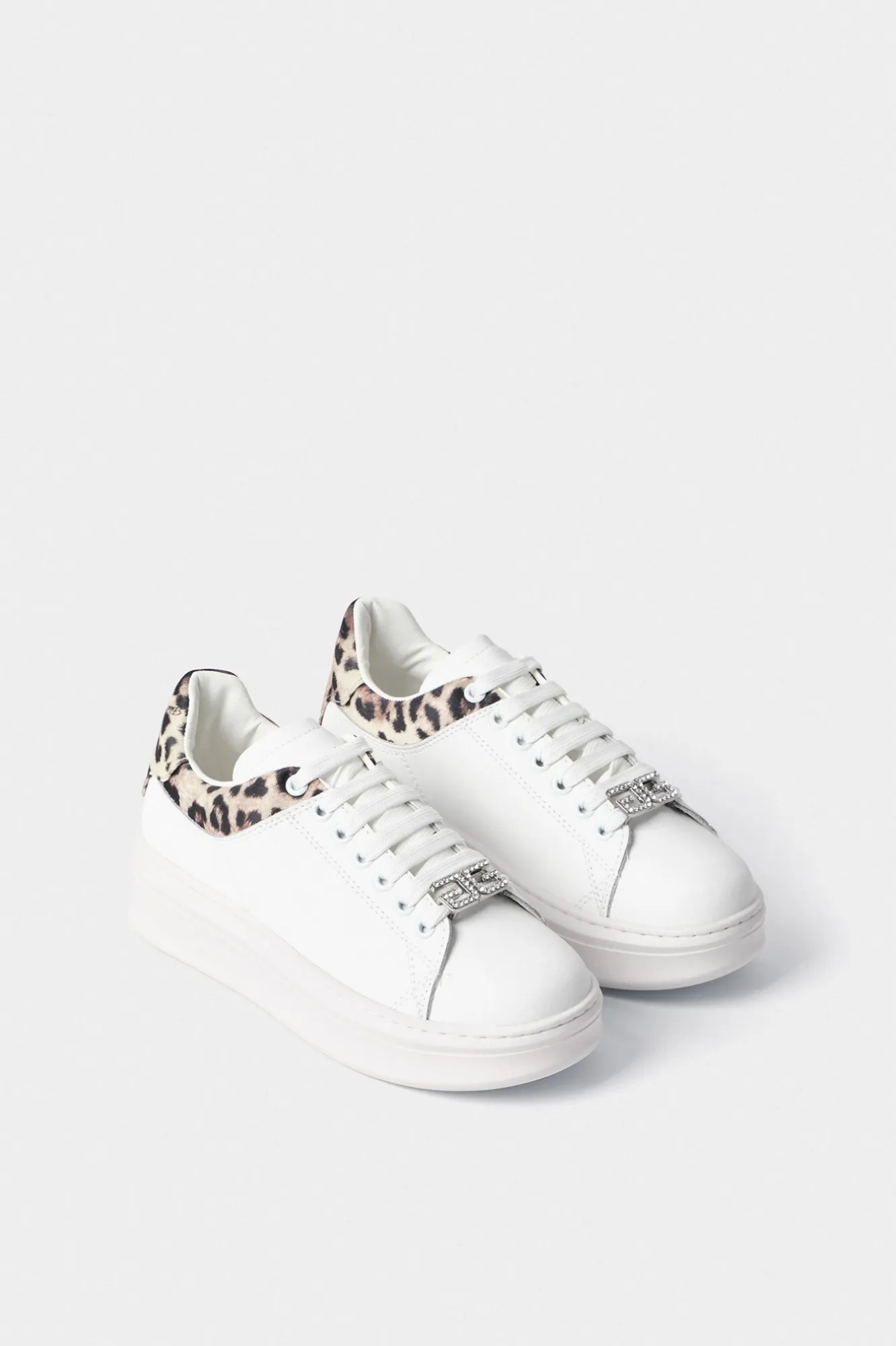 Sneakers Addict In Action Leather Maculato Beige - Gaëlle Paris