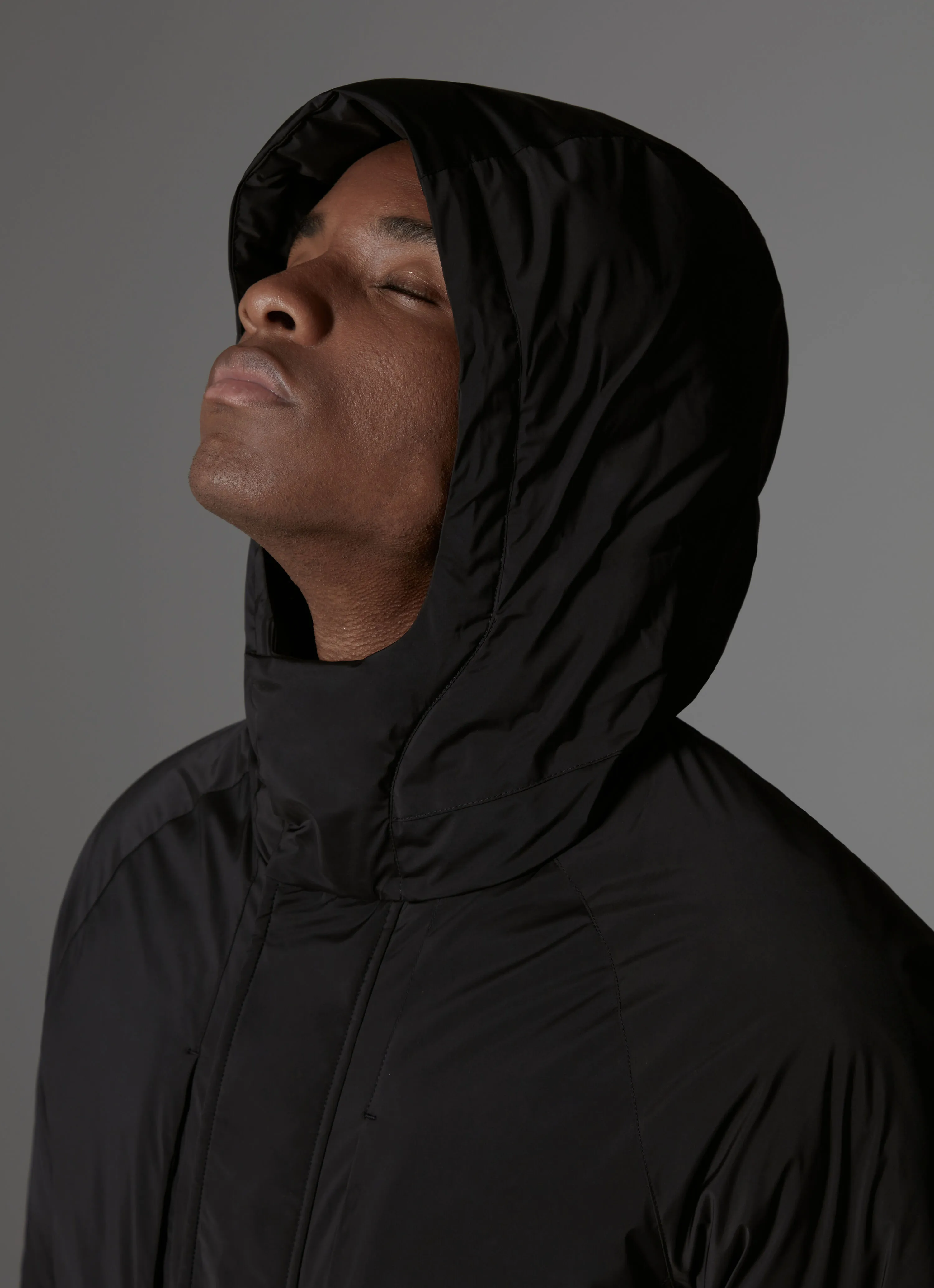 Solid-colour 3-layer fabric parka