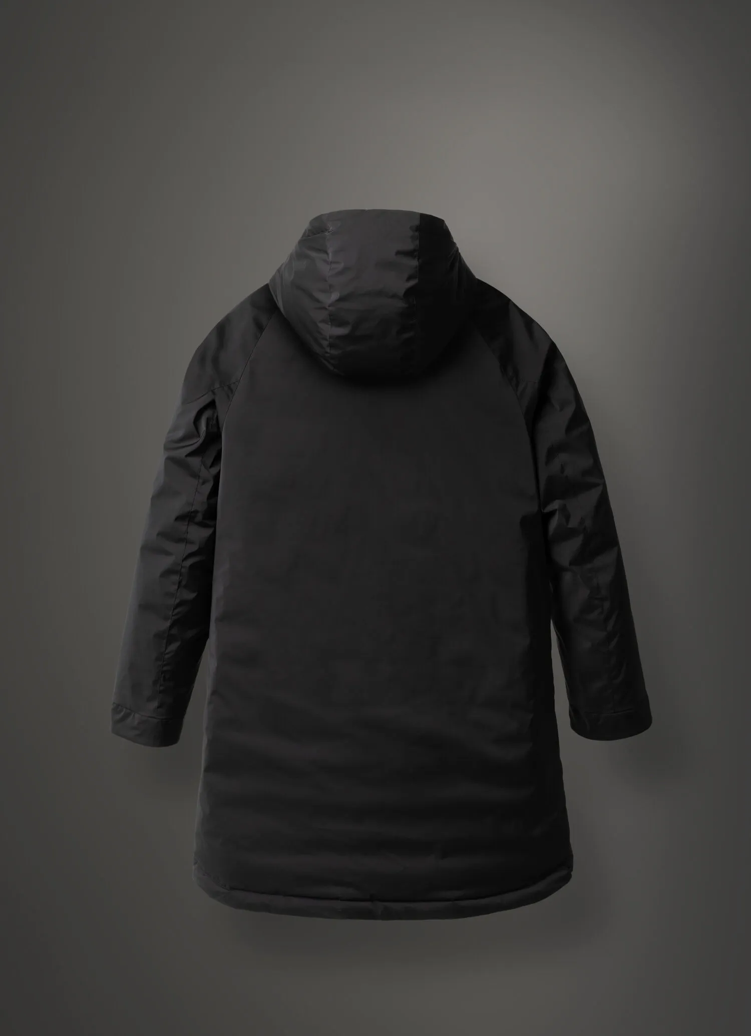 Solid-colour 3-layer fabric parka