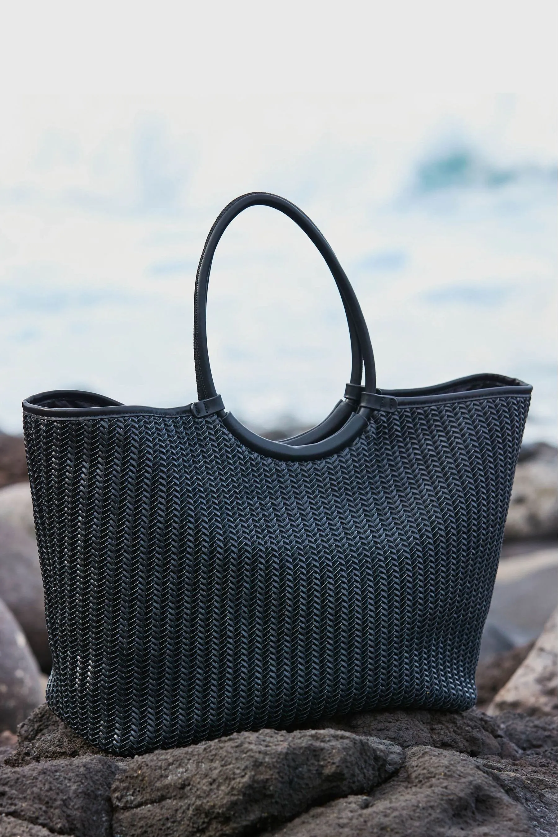 Sosandar - Borsa tote oversize in pelle sintetica intrecciata