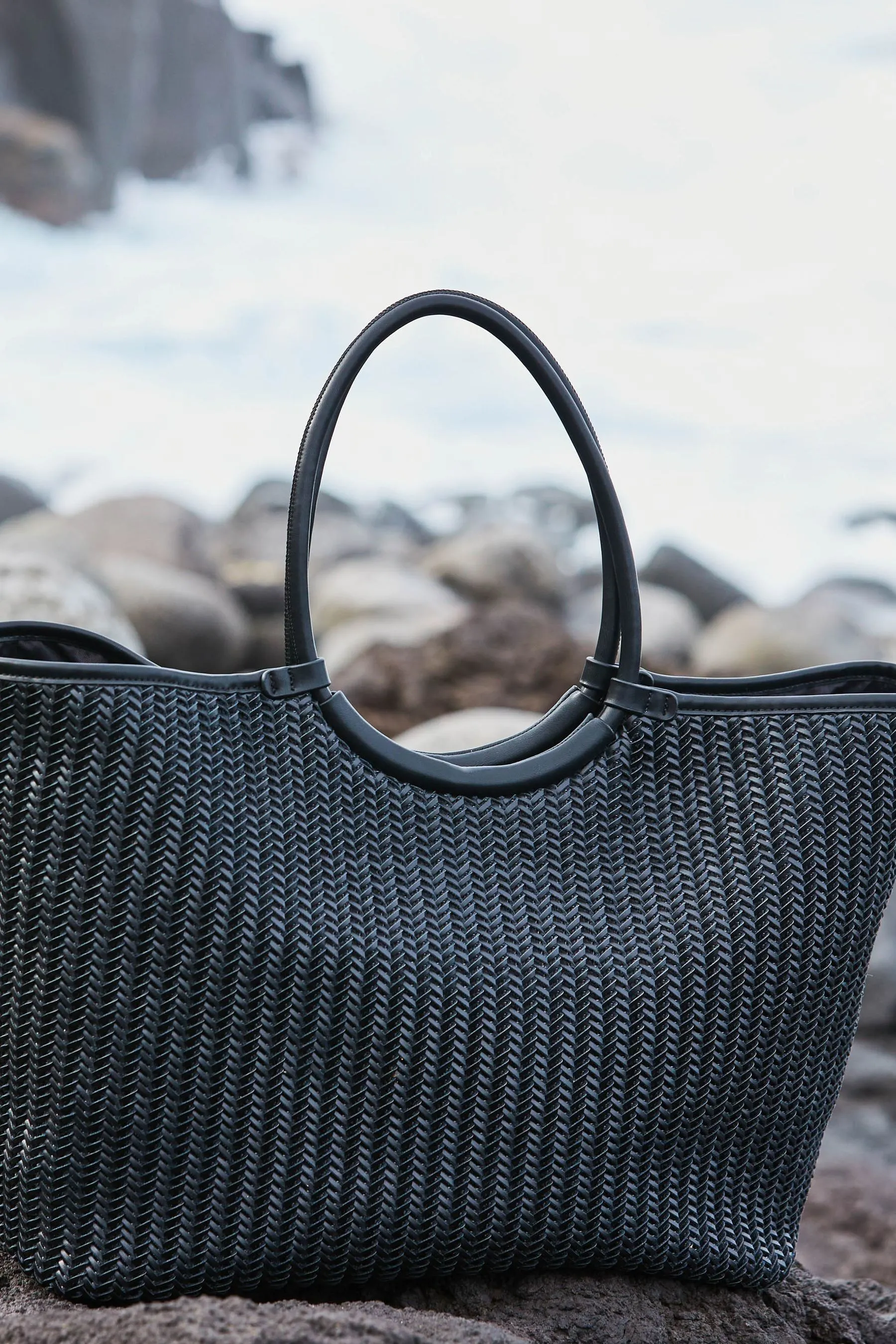 Sosandar - Borsa tote oversize in pelle sintetica intrecciata