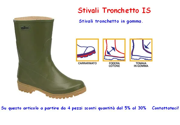 Stivali GOMMA TRONCHETTO int.cotone