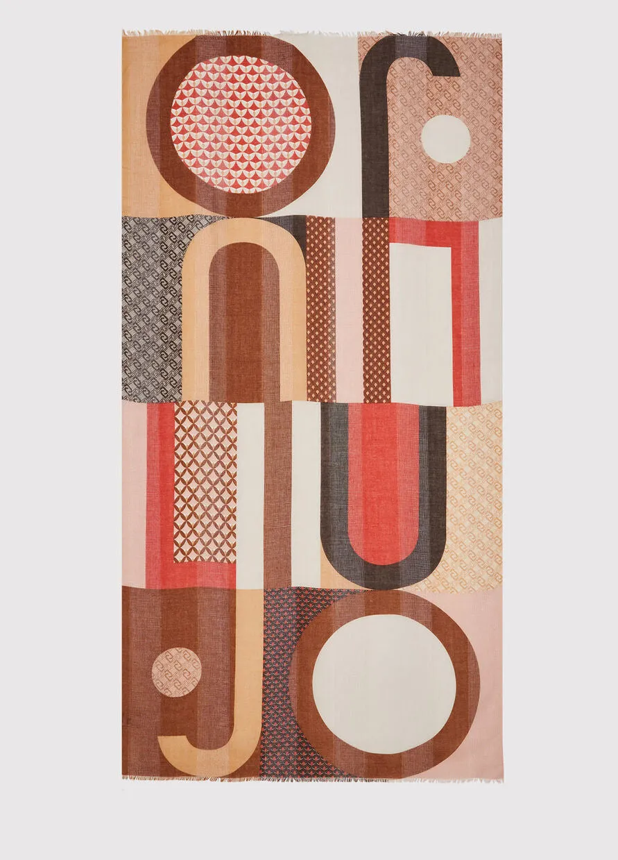Stole with Liu Jo Print / Beige
