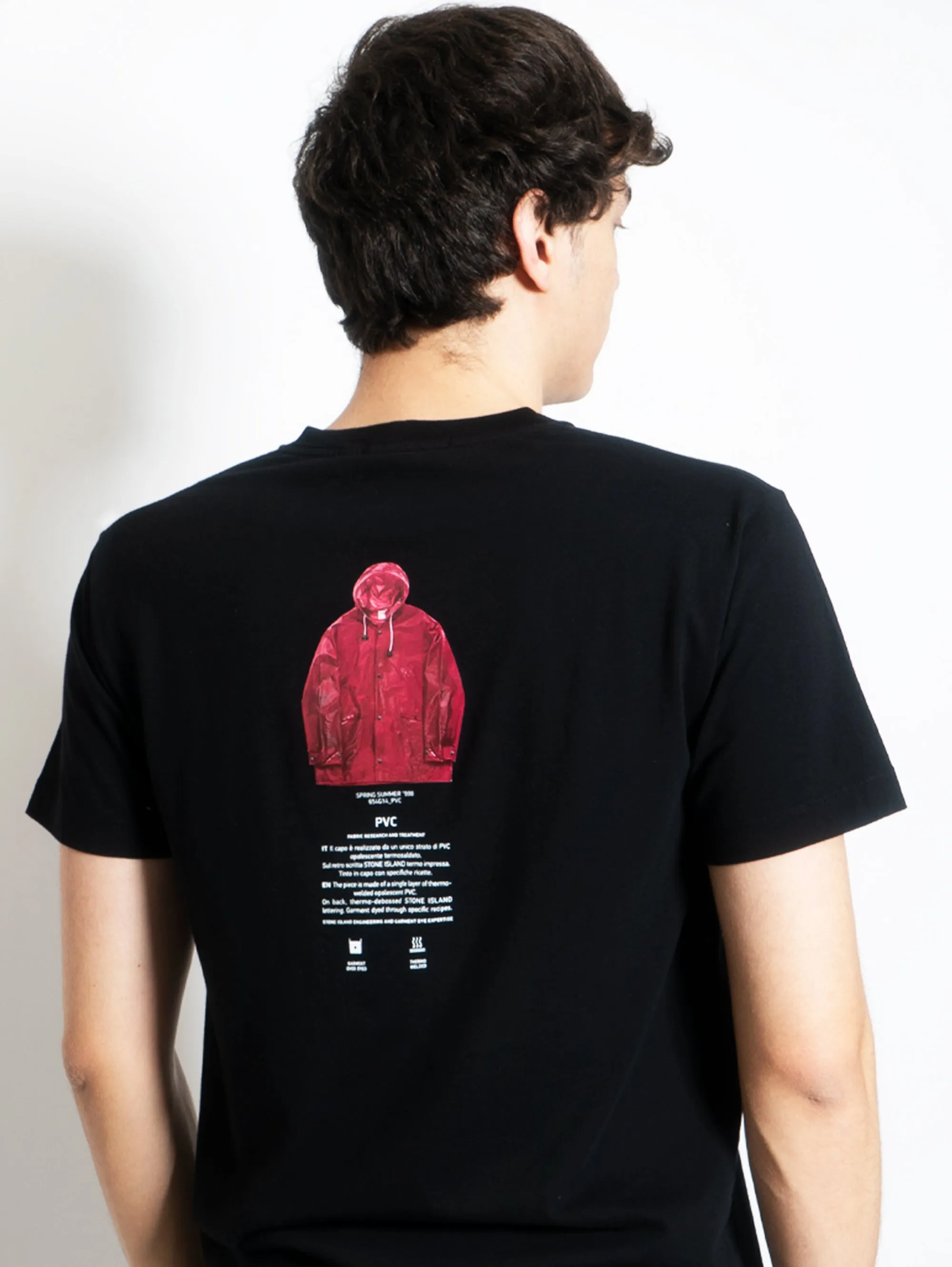 T-shirt Archivio con Stampa Nero