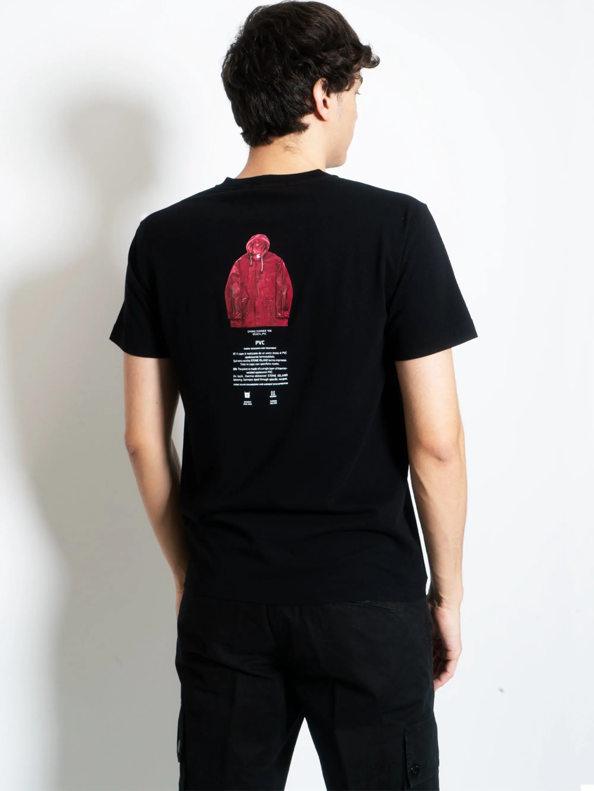 T-shirt Archivio con Stampa Nero