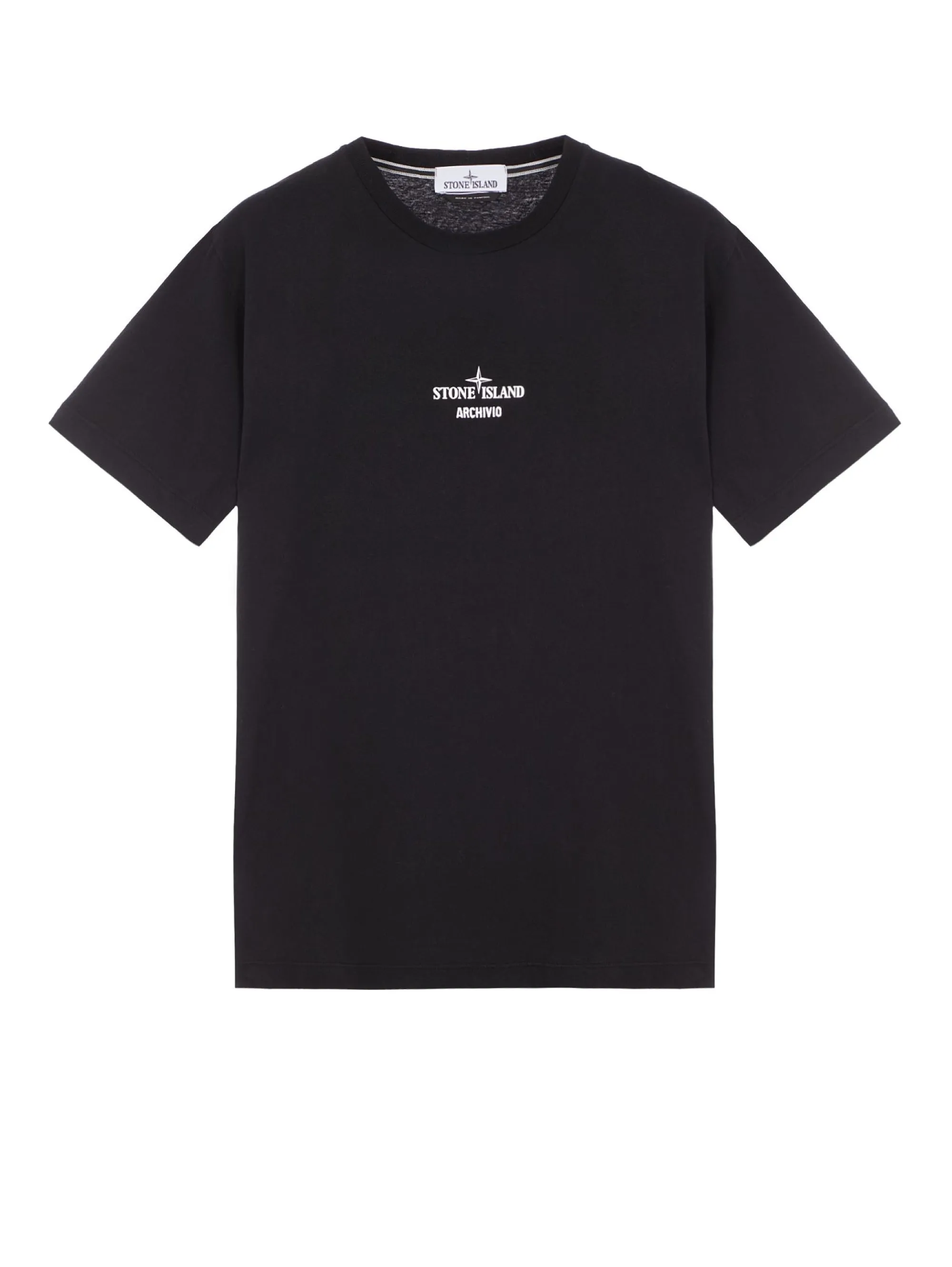 T-shirt Archivio con Stampa Nero