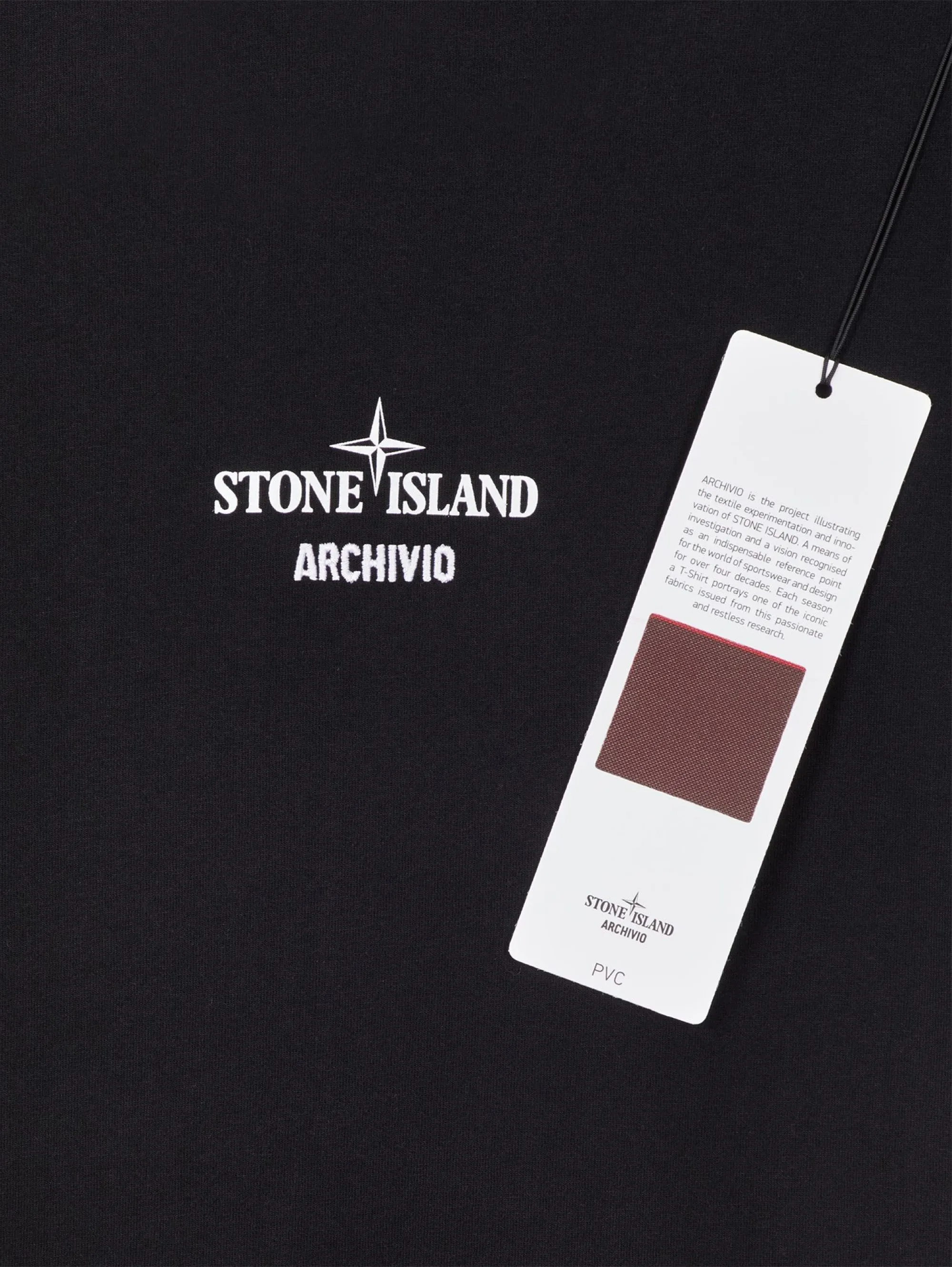 T-shirt Archivio con Stampa Nero