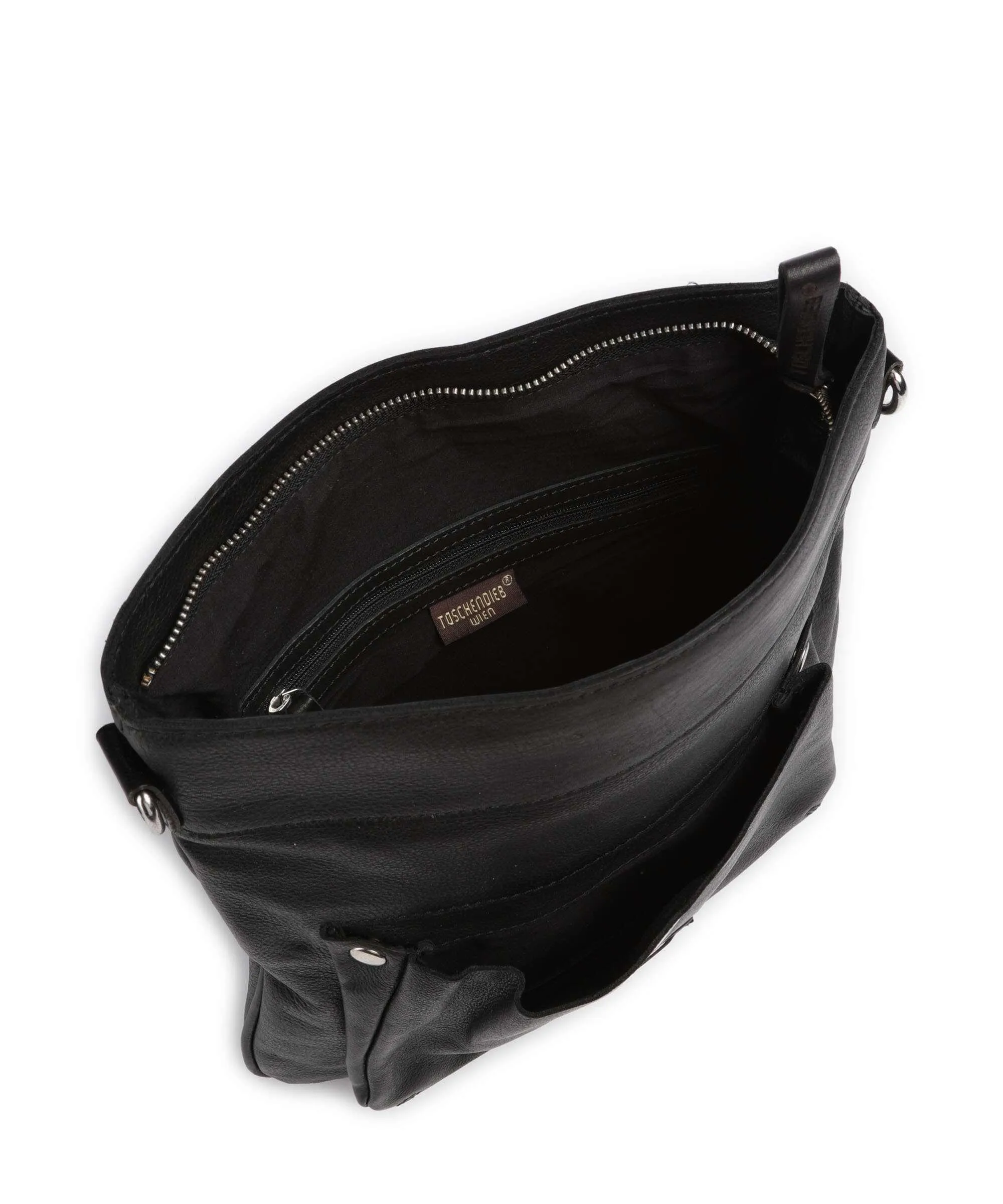  Taschendieb Wien Kohlmarkt 1 Borsa a tracolla pelle di vacchetta finemente grana nero  