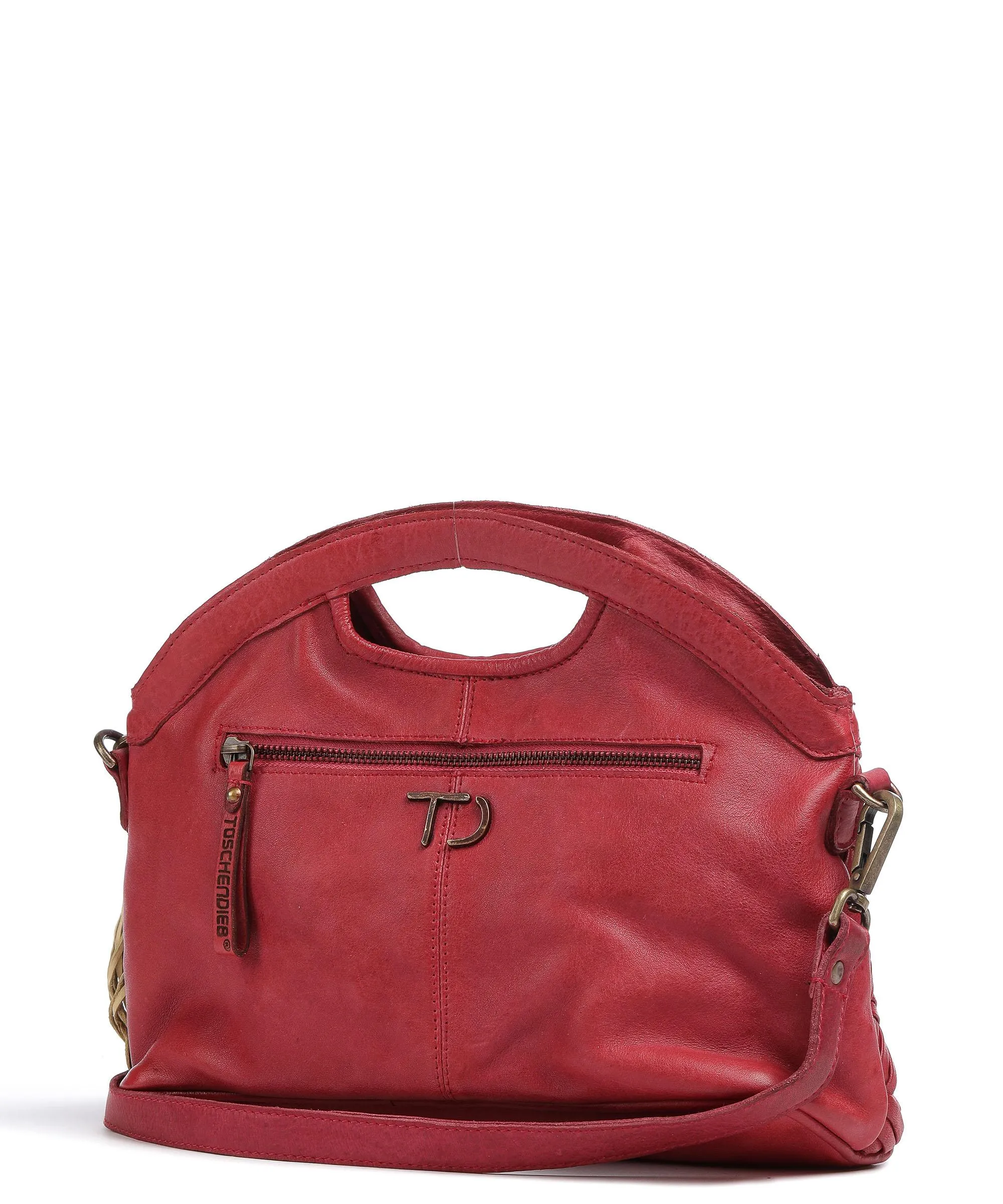  Taschendieb Wien Sommerergasse 1 Borsa a spalla pelle di vacchetta finemente grana pink  