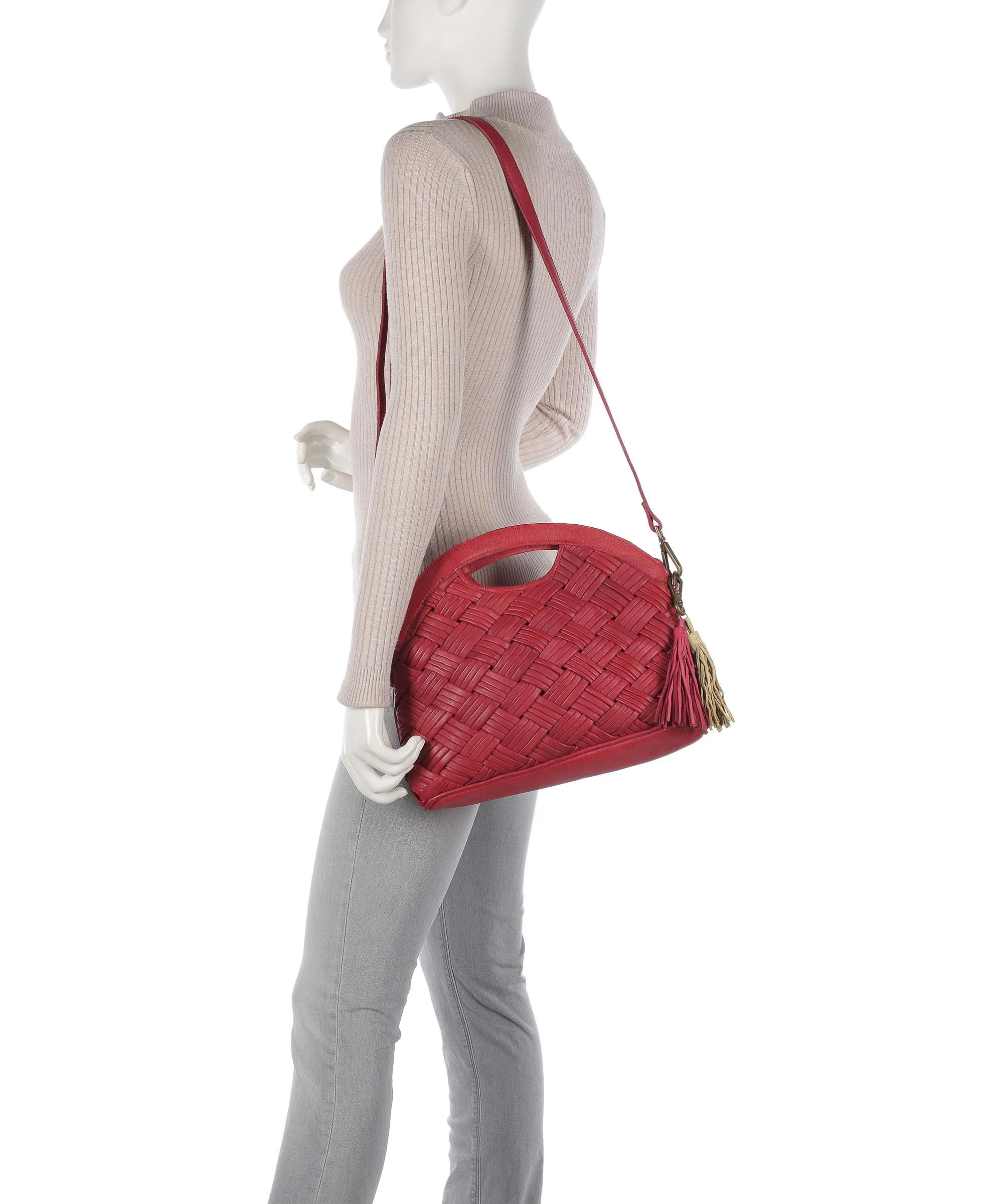  Taschendieb Wien Sommerergasse 1 Borsa a spalla pelle di vacchetta finemente grana pink  