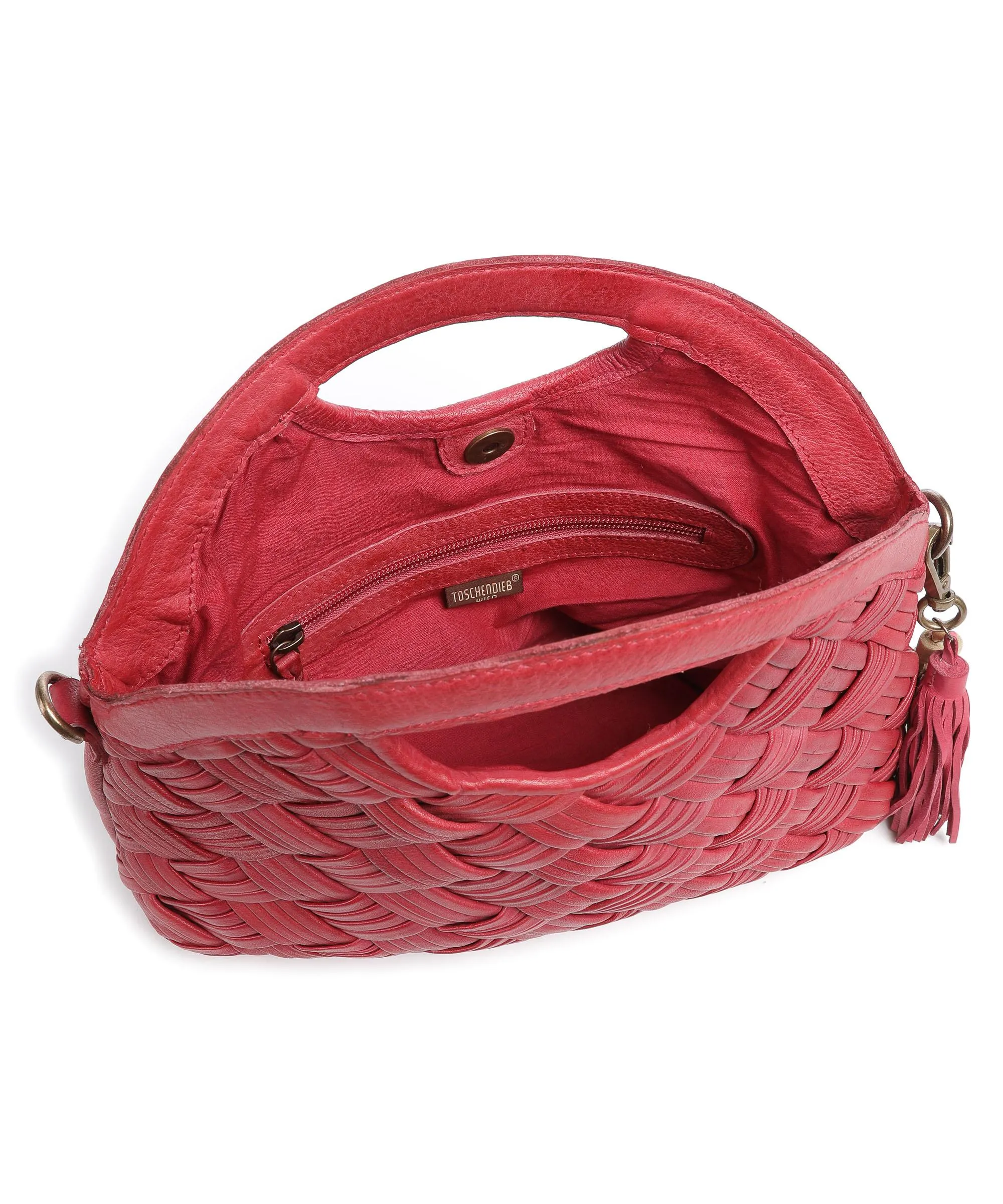  Taschendieb Wien Sommerergasse 1 Borsa a spalla pelle di vacchetta finemente grana pink  