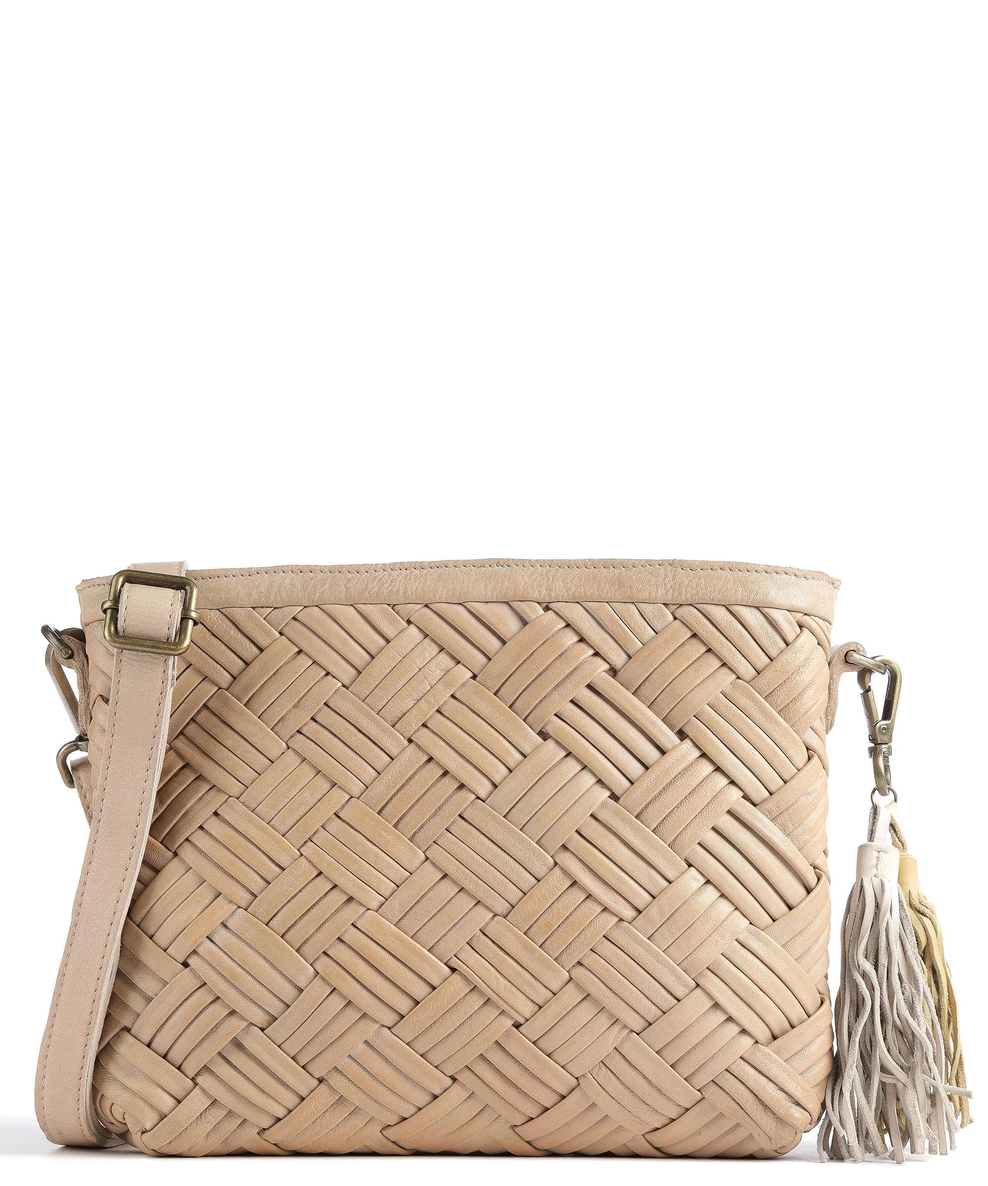  Taschendieb Wien Sommerergasse 3 Borsa a tracolla pelle di vacchetta finemente grana, pelle di pecora beige  