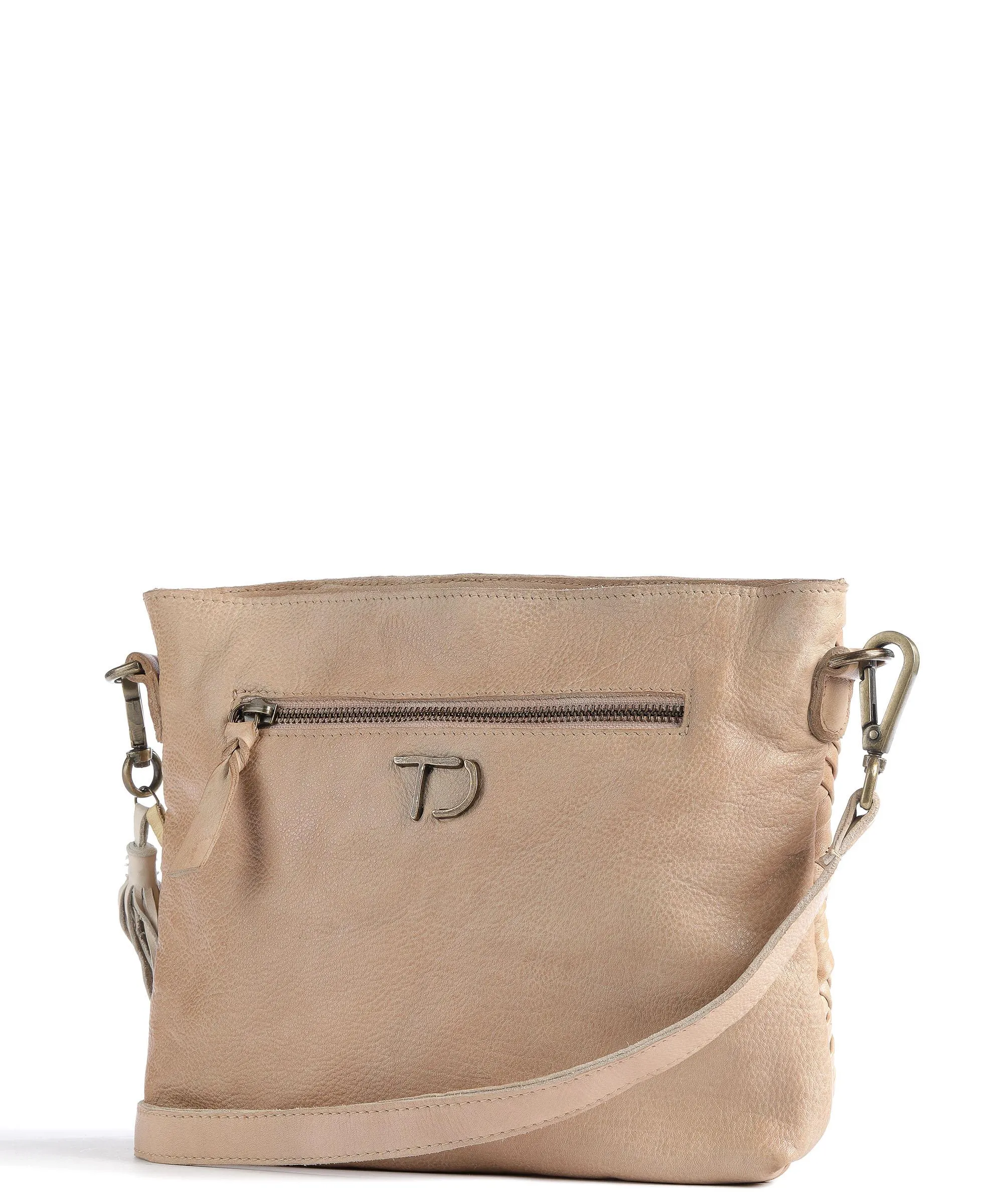  Taschendieb Wien Sommerergasse 3 Borsa a tracolla pelle di vacchetta finemente grana, pelle di pecora beige  