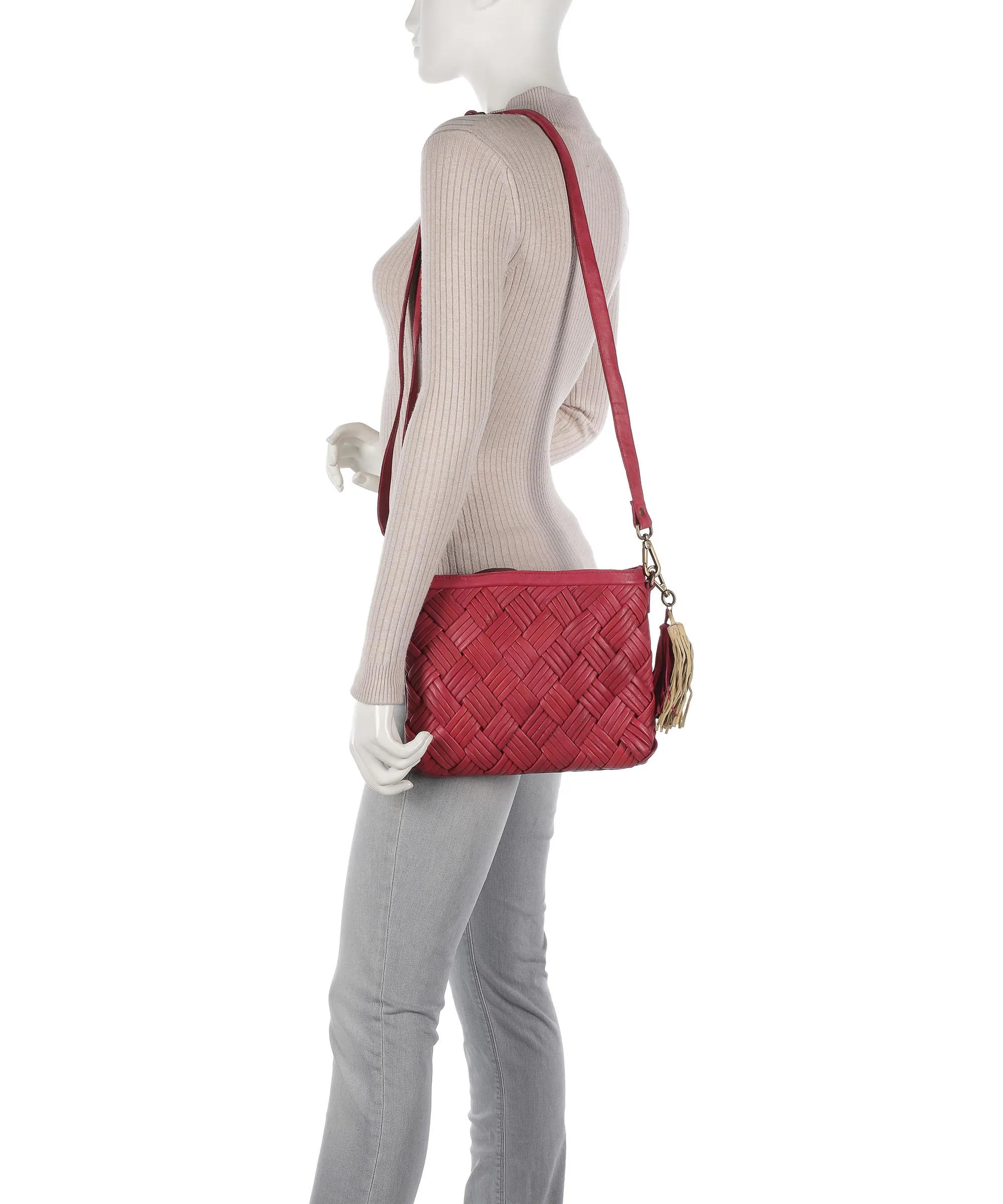  Taschendieb Wien Sommerergasse 3 Borsa a tracolla pelle di vacchetta finemente grana, pelle di pecora pink  