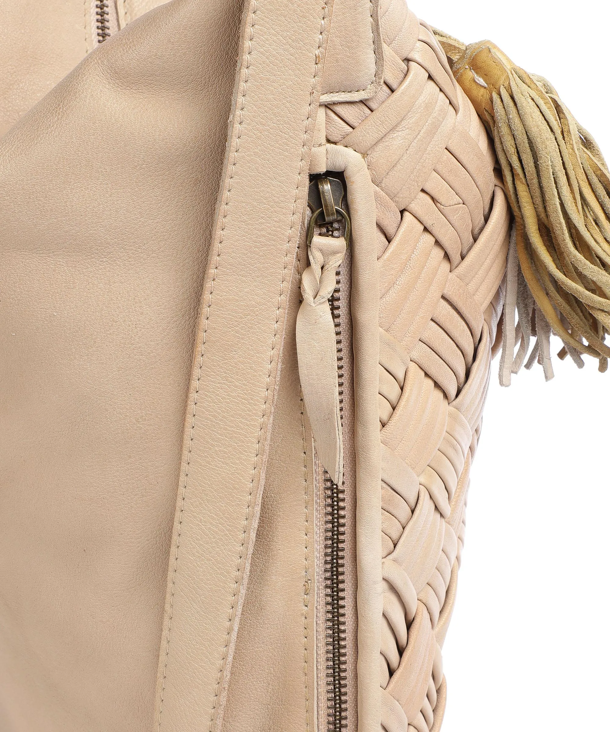  Taschendieb Wien Sommerergasse 6 Borsa a zainetto pelle di vacchetta grana beige  