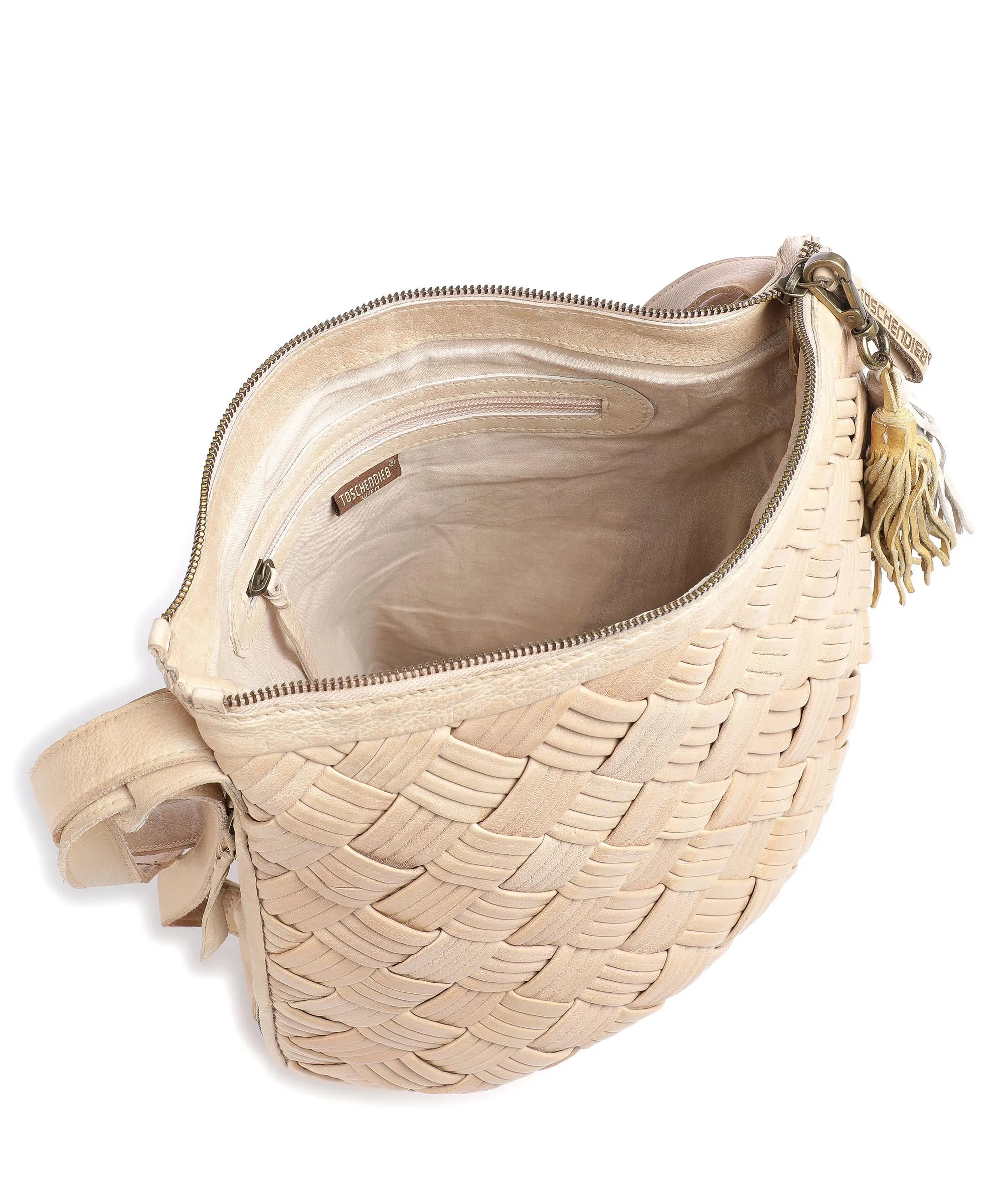  Taschendieb Wien Sommerergasse 6 Borsa a zainetto pelle di vacchetta grana beige  