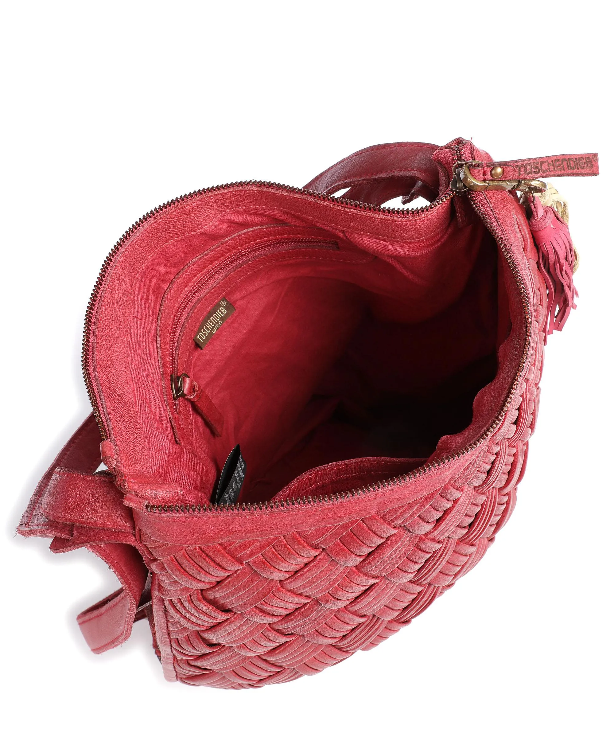  Taschendieb Wien Sommerergasse 6 Borsa a zainetto pelle di vacchetta grana pink  