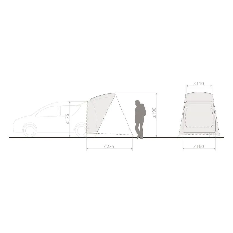 Tenda da sole Vaude Baule di guida (lino)