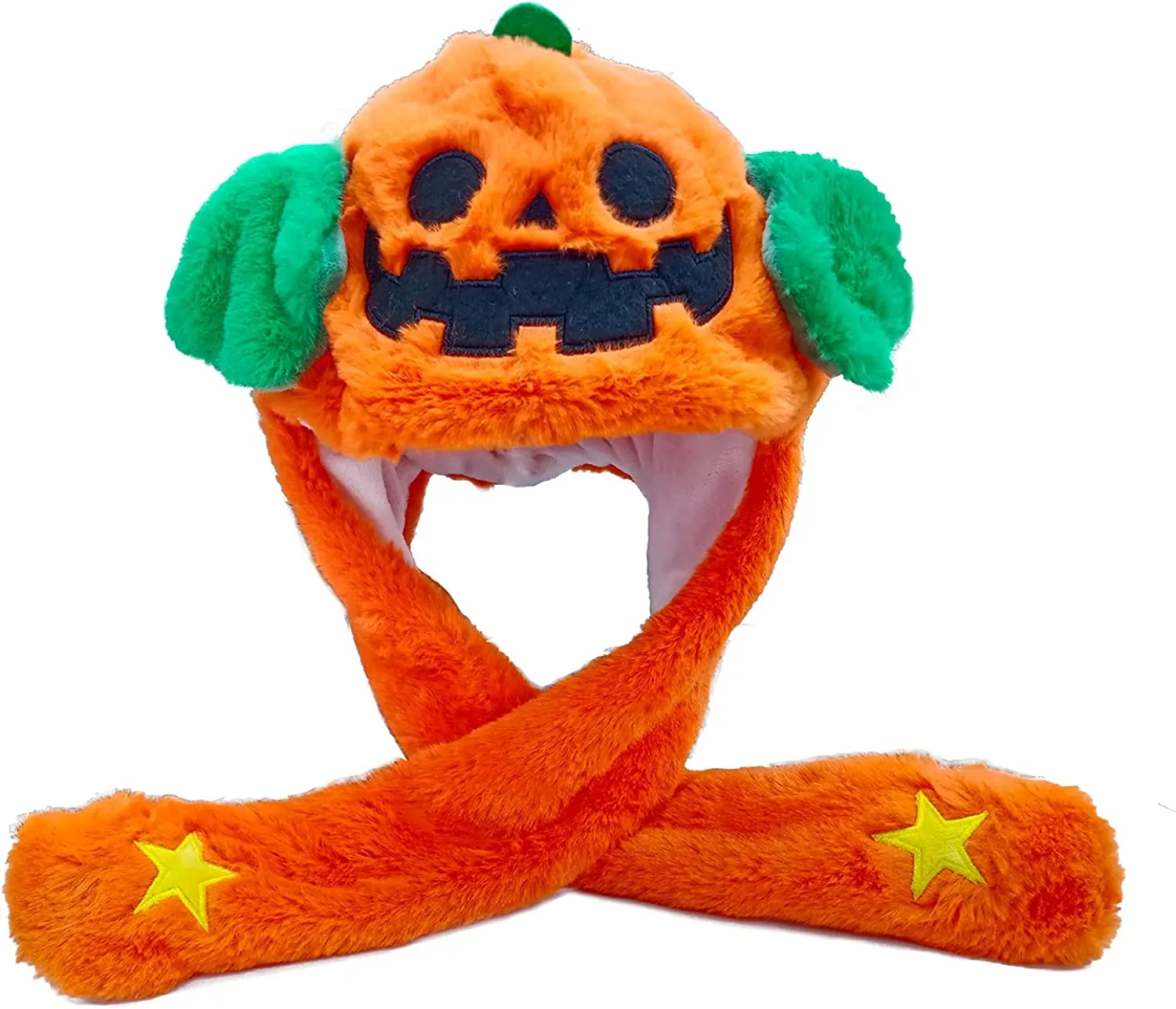 Tocwick, cappellino a forma di zucca, cappello, cappellino a forma di mano in peluche, divertente accessorio per feste in masche