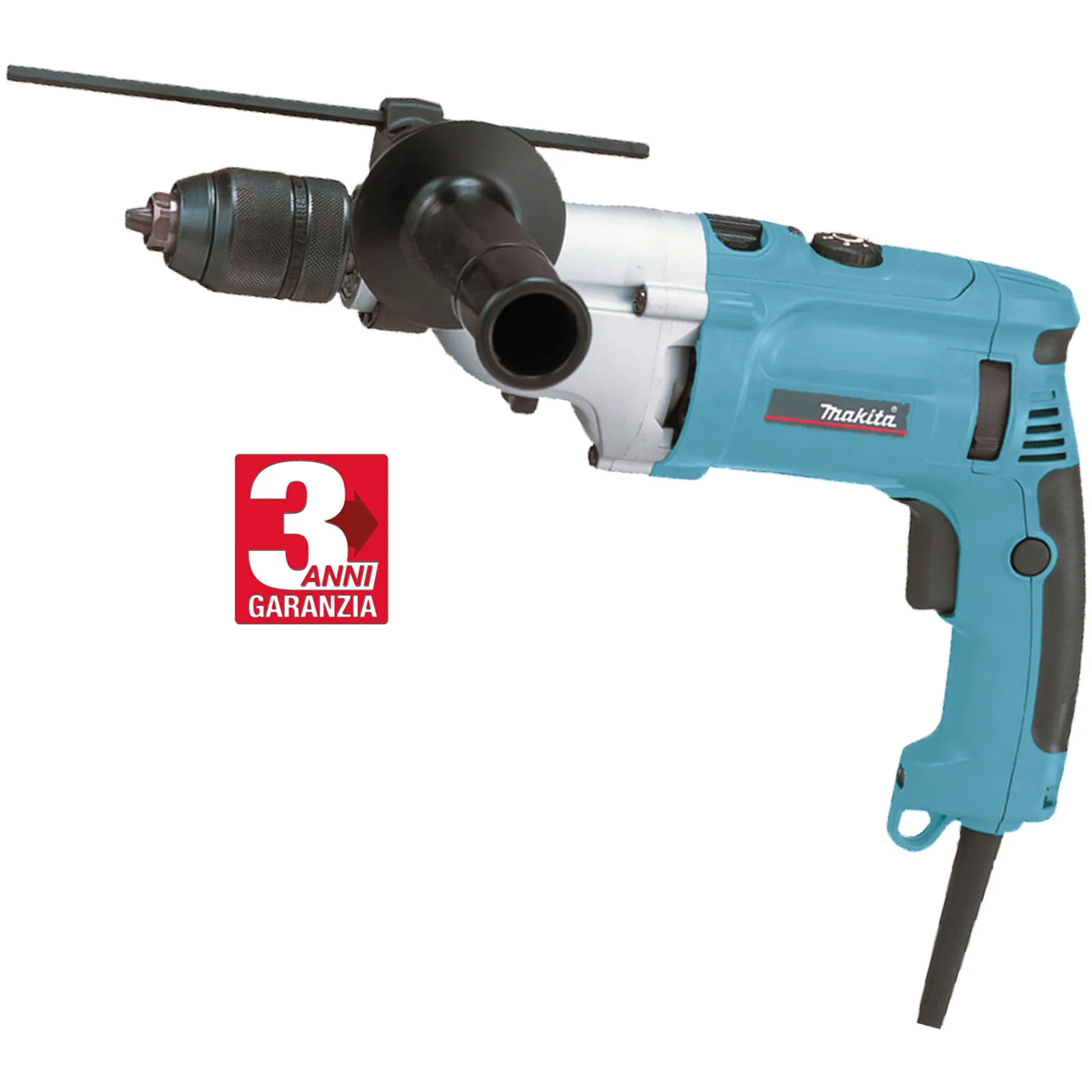 Trapano con Percussione Elettrico MAKITA Mandrino 13mm Potenza 1010 Watt e 2 Velocità modello HP2071FJ