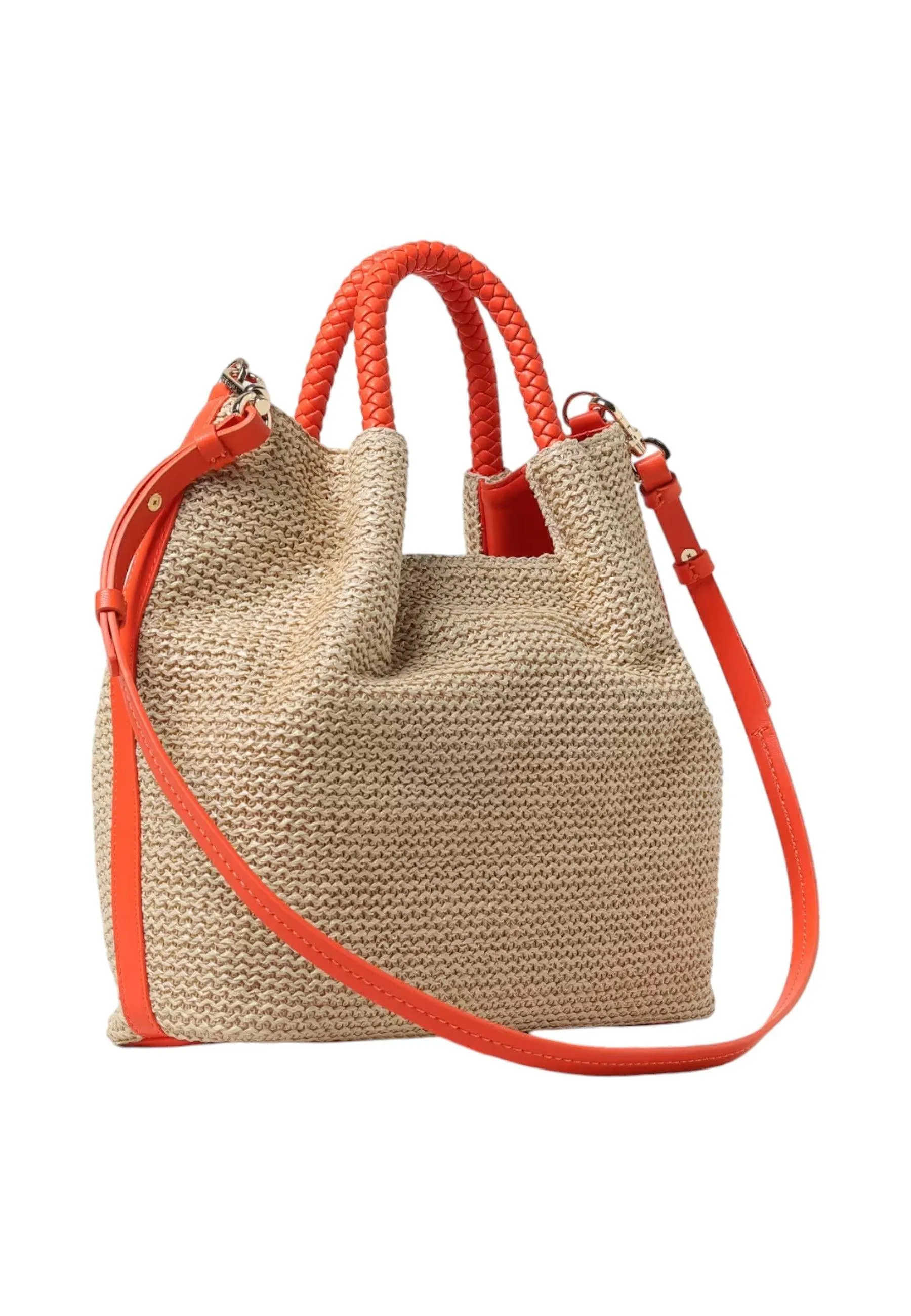 TWINSET Borsa Tote Donna Paglia Orange 241TD8281