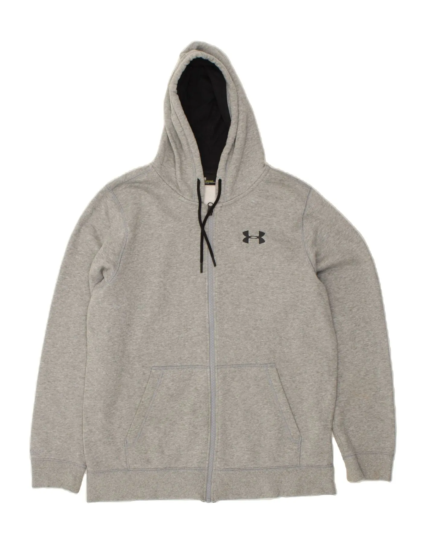 UNDER ARMOUR Mens Zip Hoodie Sweater Medium Grey Cotton