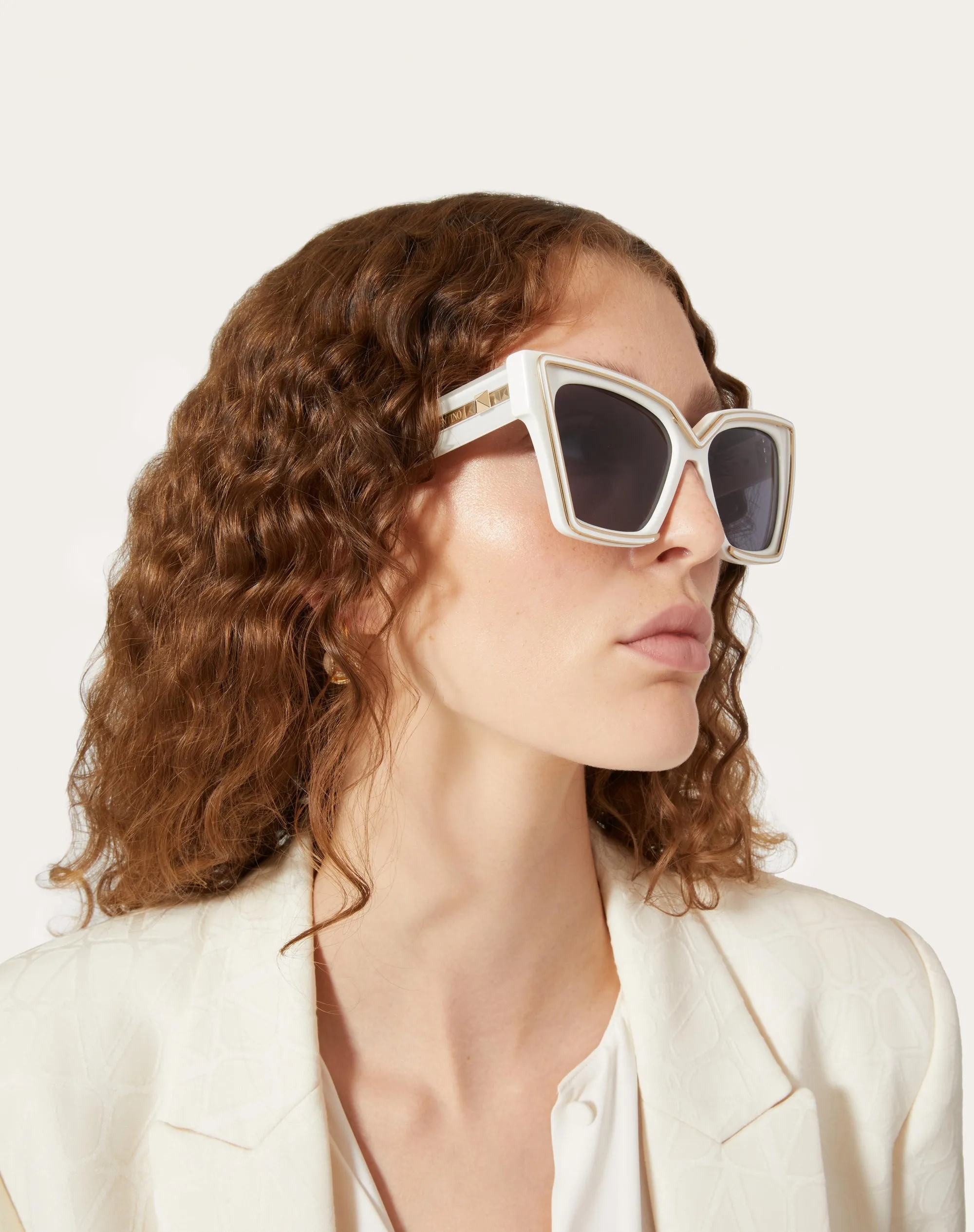 V - GRACE OCCHIALE CAT-EYE OVERSIZE IN ACETATO CON DETTAGLI IN TITANIO